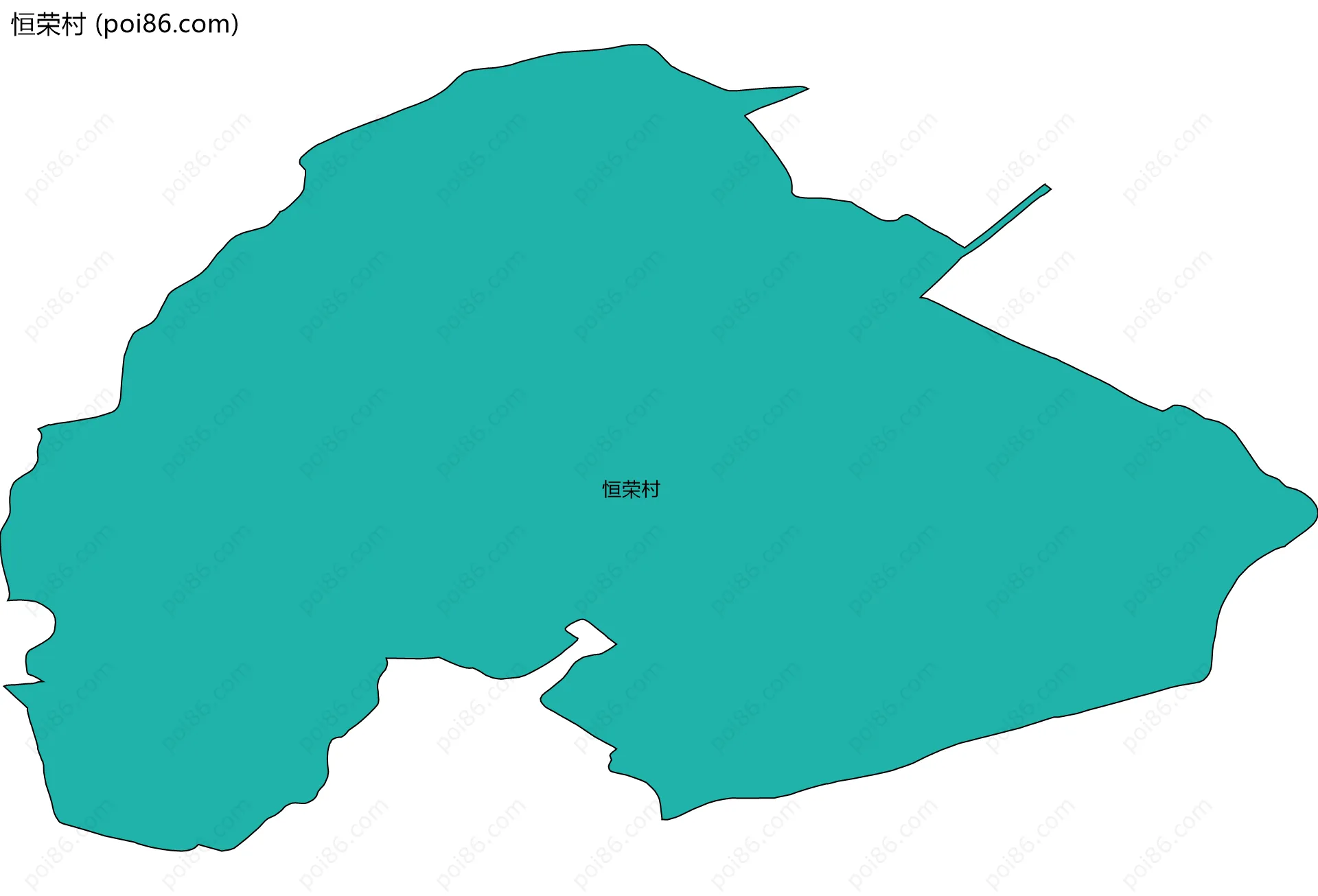 恒荣村边界地图