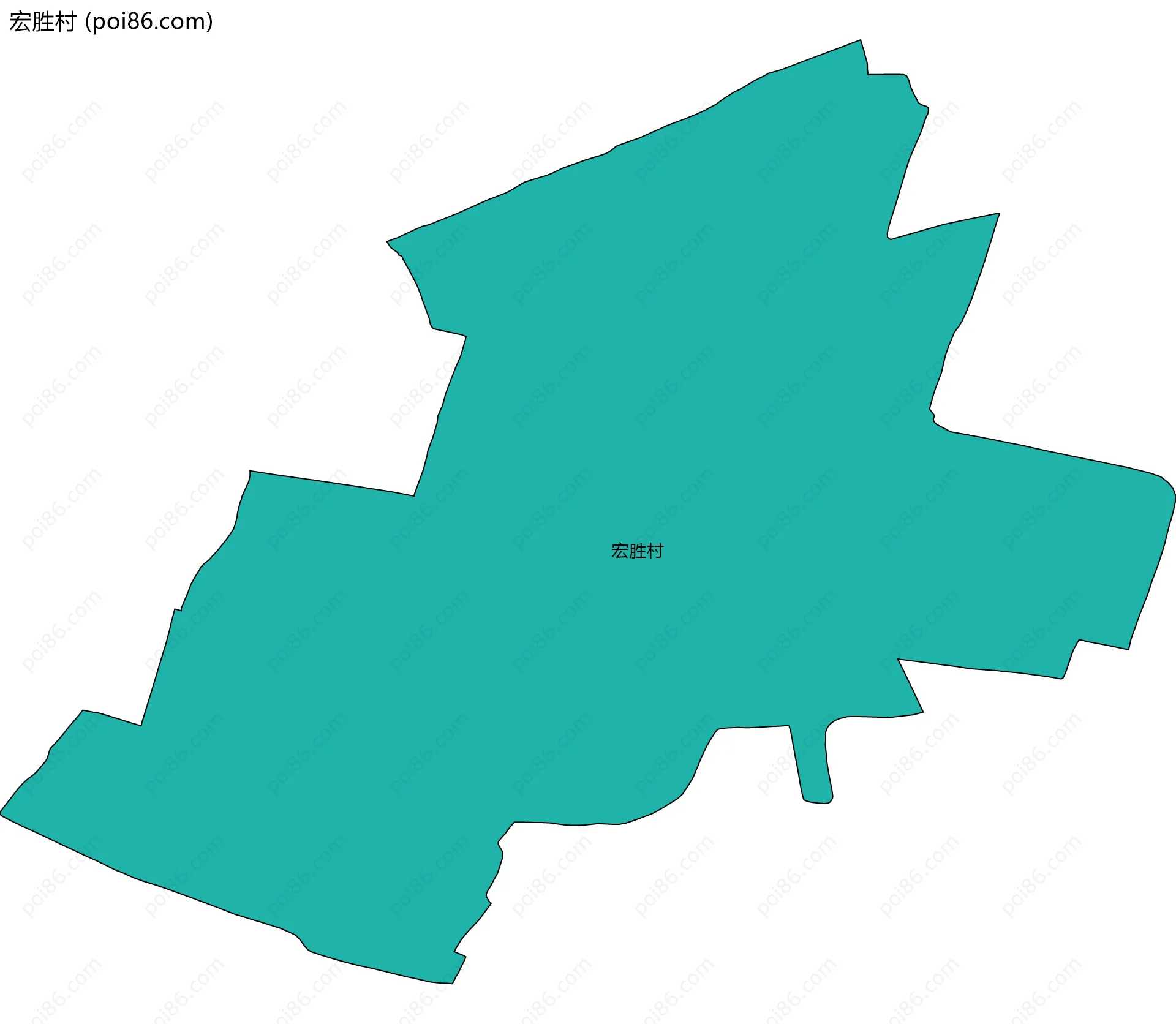 宏胜村边界地图