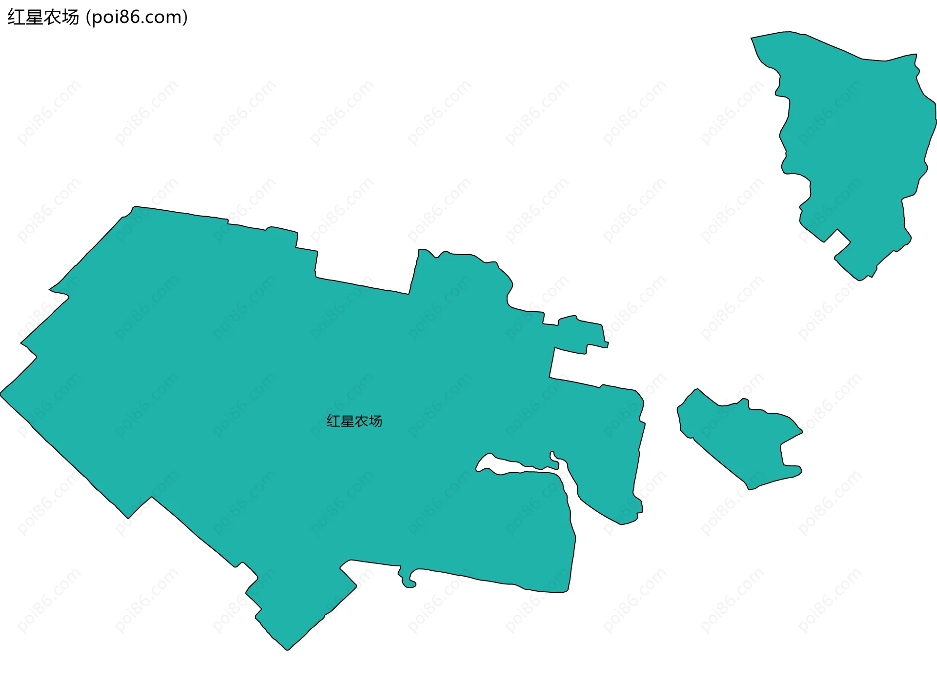 红星农场边界地图