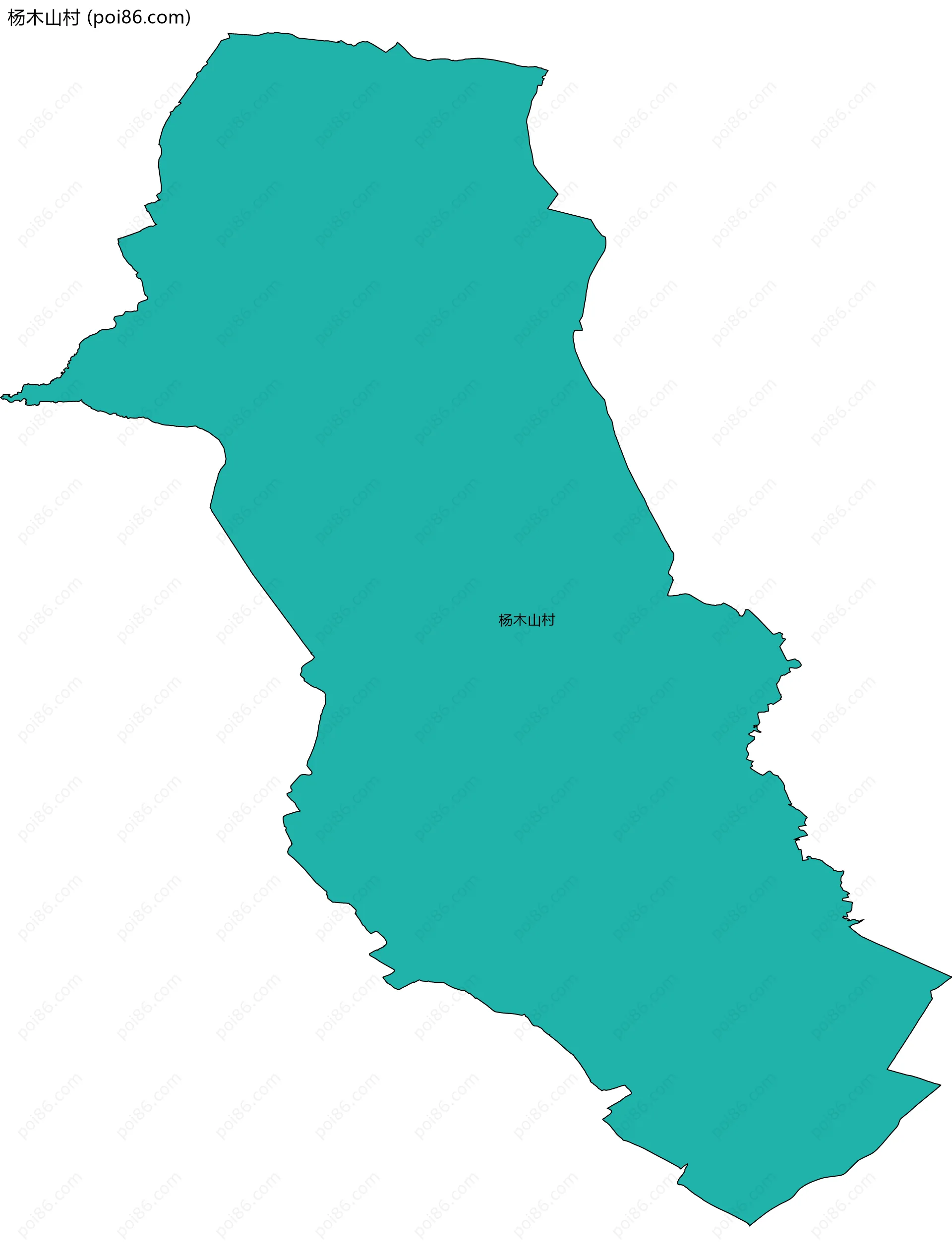 杨木山村边界地图