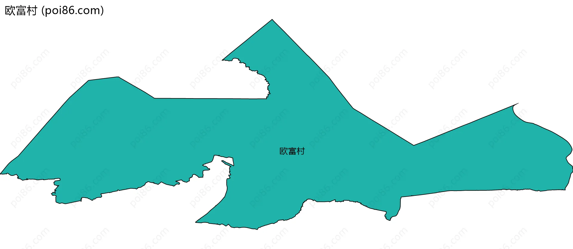 欧富村边界地图