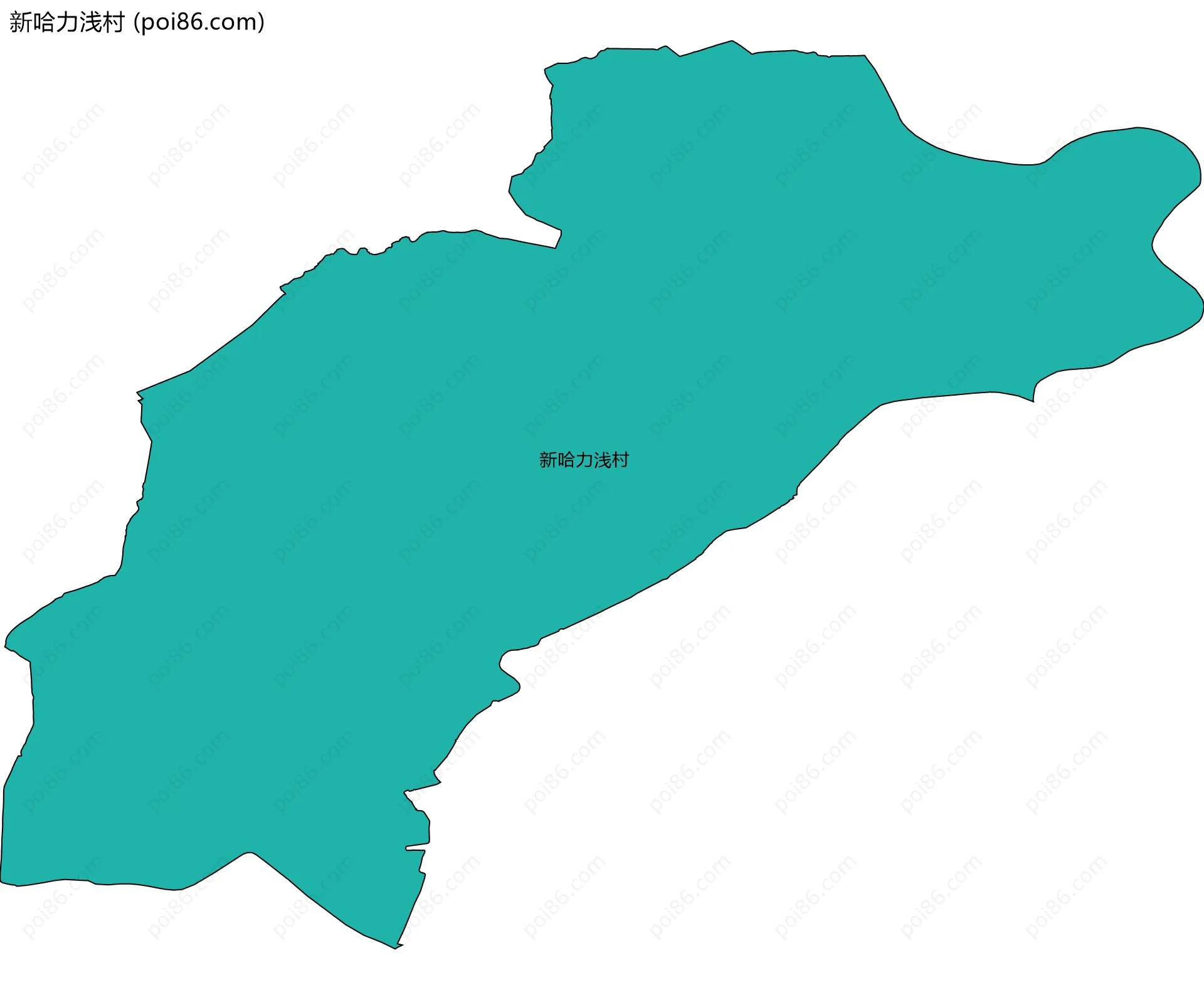 新哈力浅村边界地图