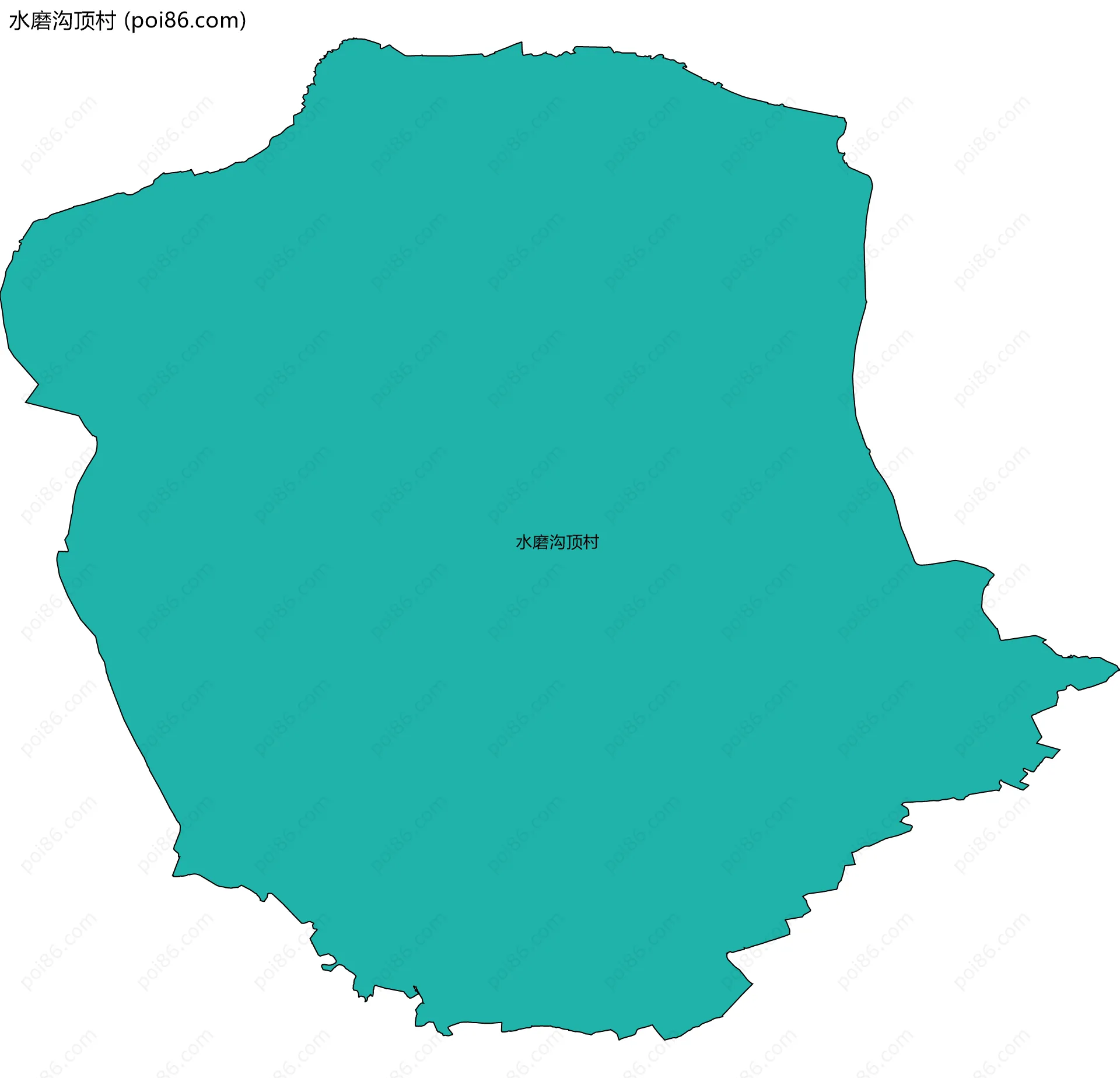 水磨沟顶村边界地图