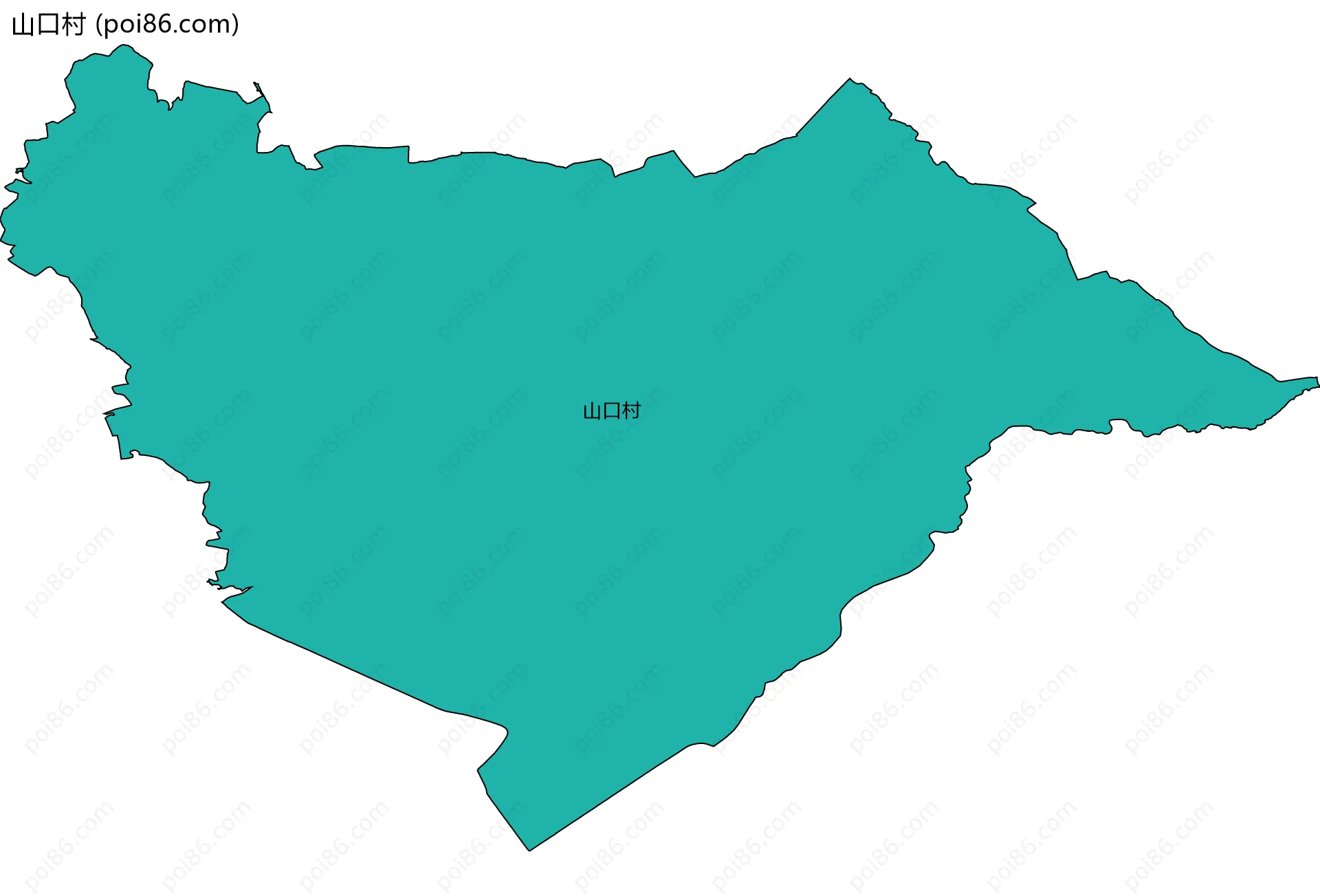 山口村边界地图