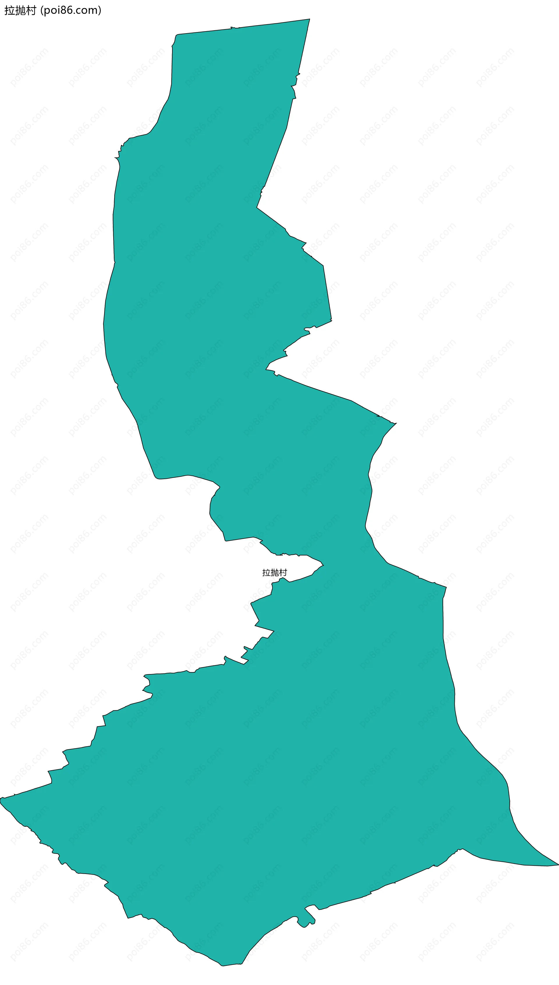 拉抛村边界地图