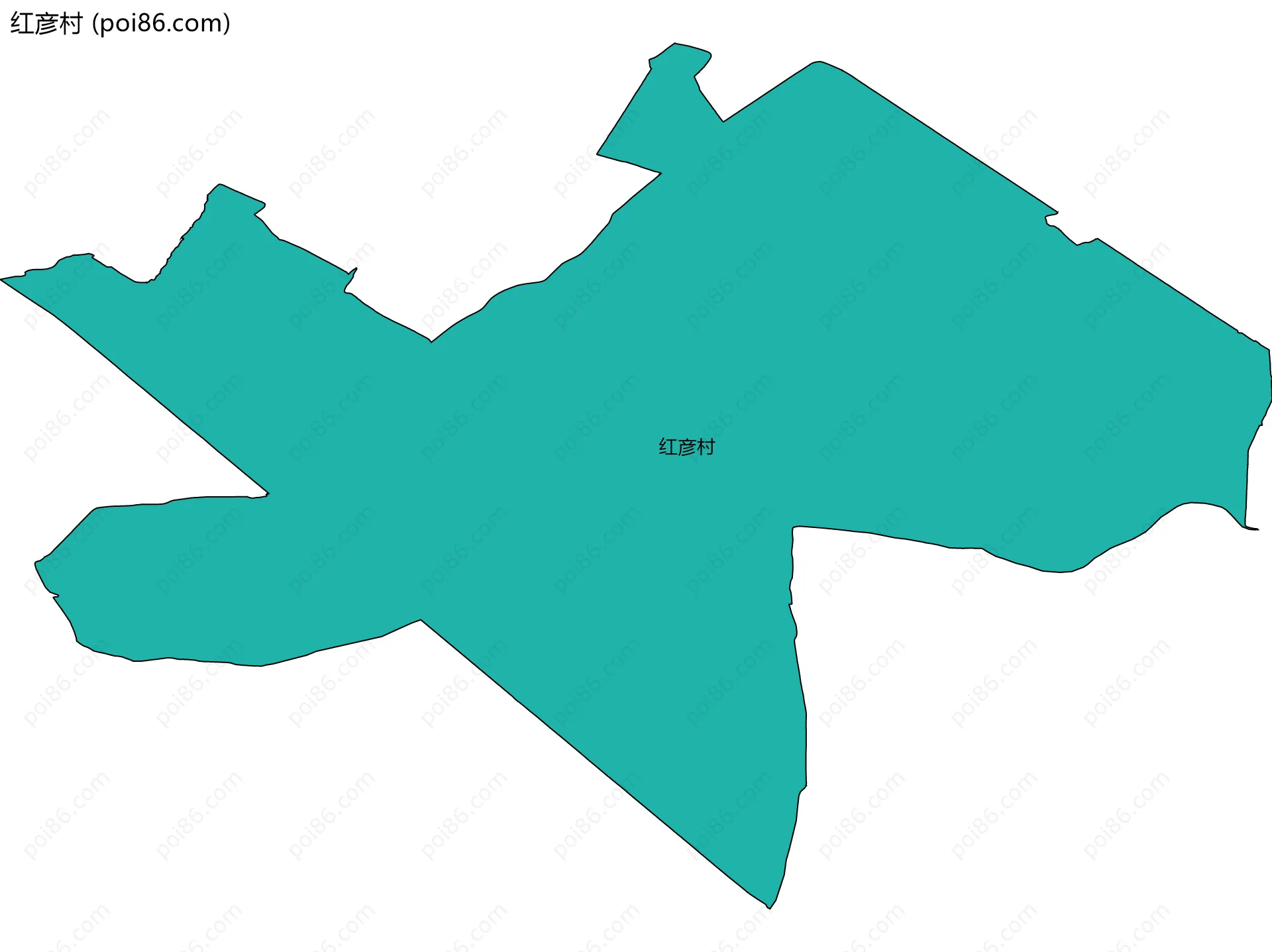 红彦村边界地图