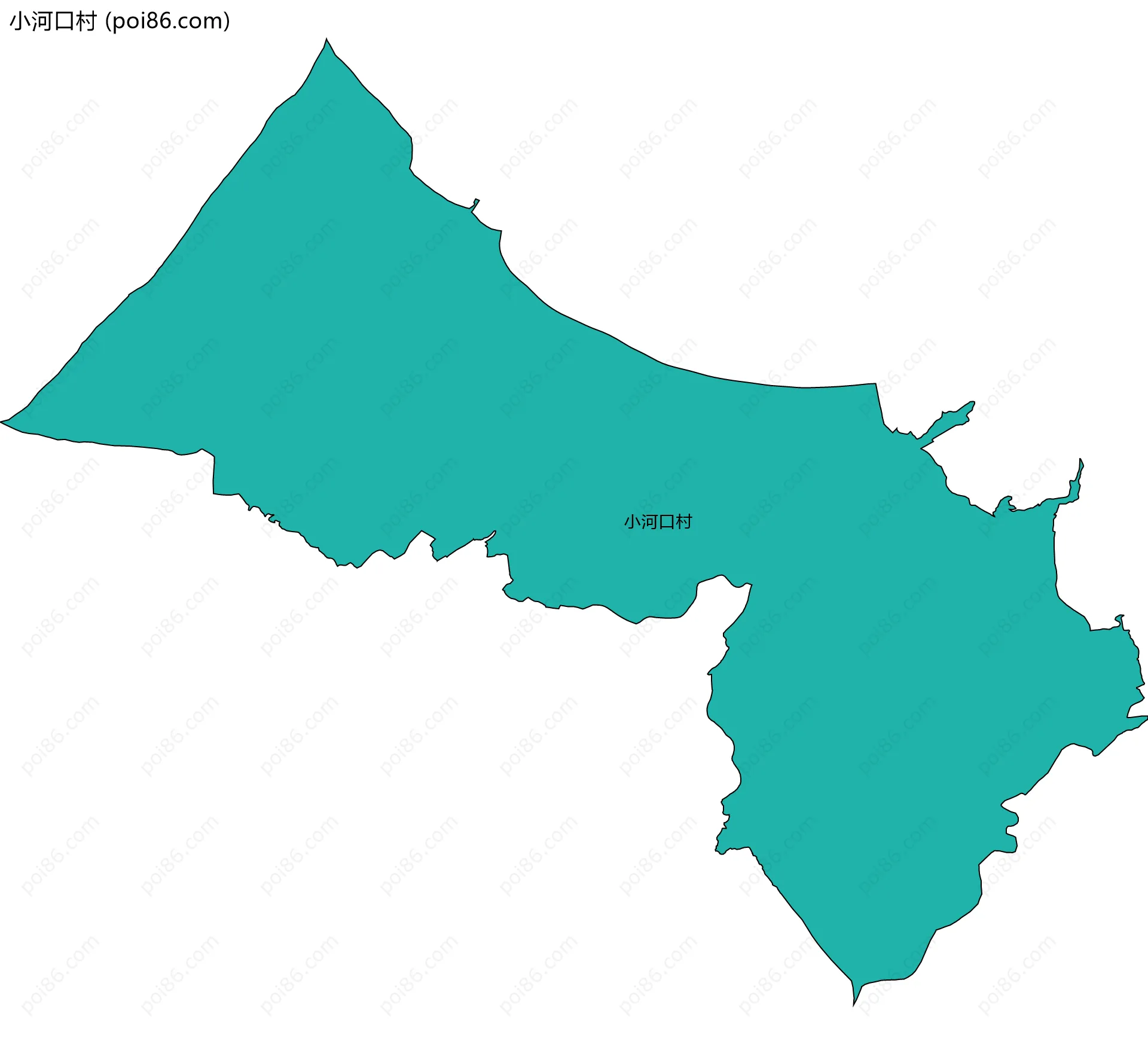 小河口村边界地图