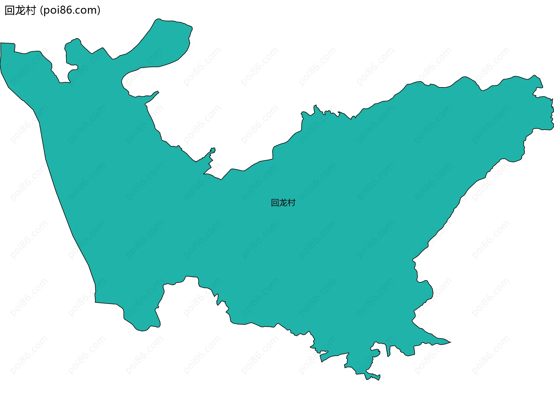 回龙村边界地图