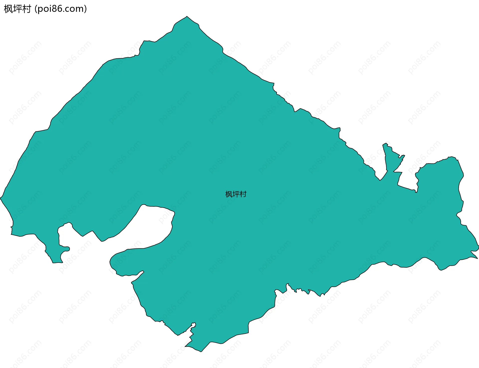 枫坪村边界地图