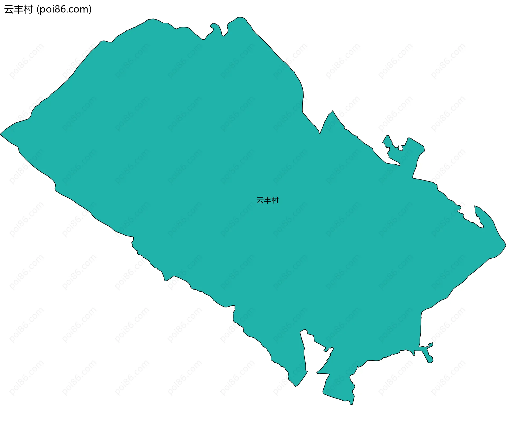 云丰村边界地图
