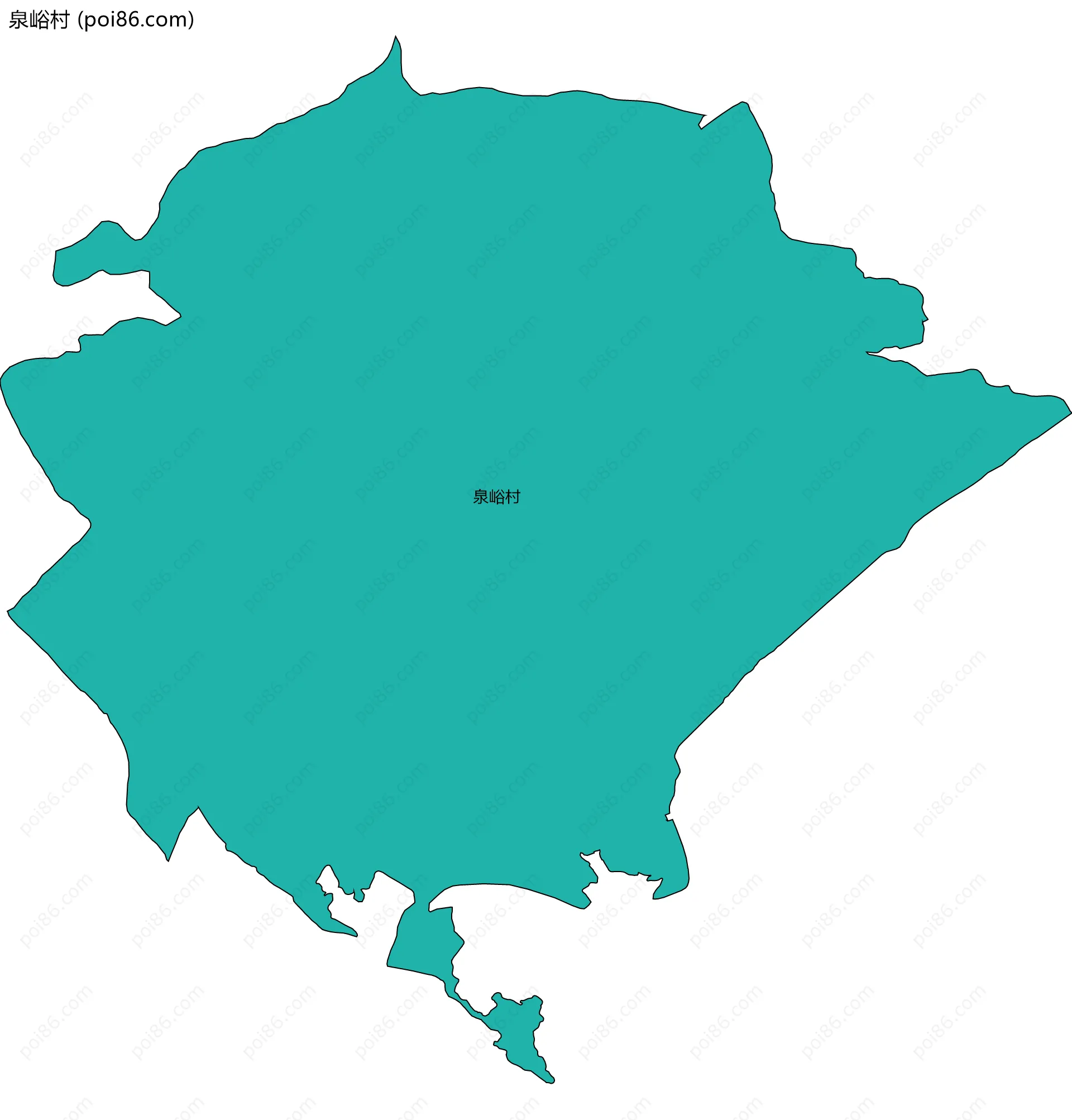 泉峪村边界地图