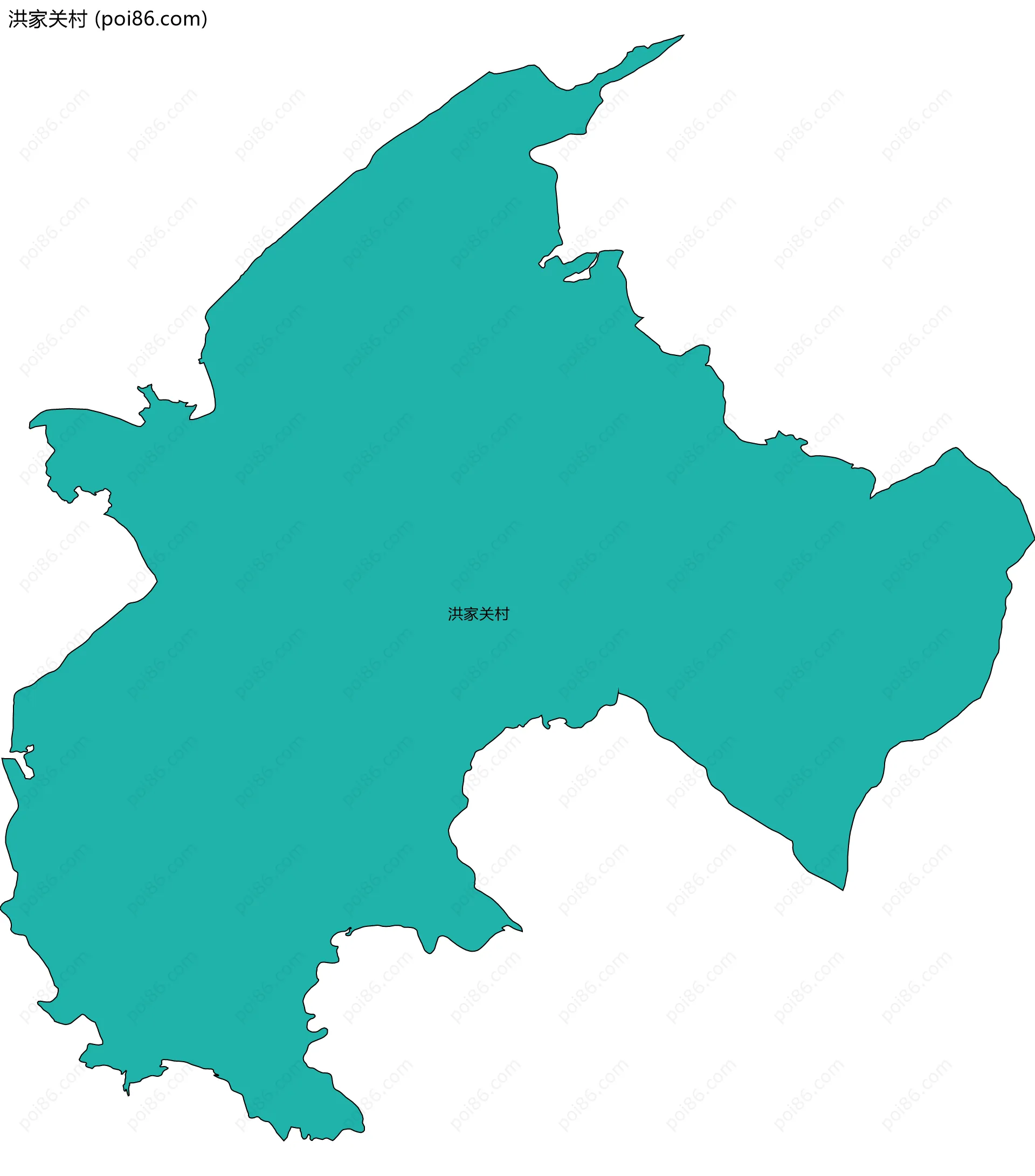 洪家关村边界地图