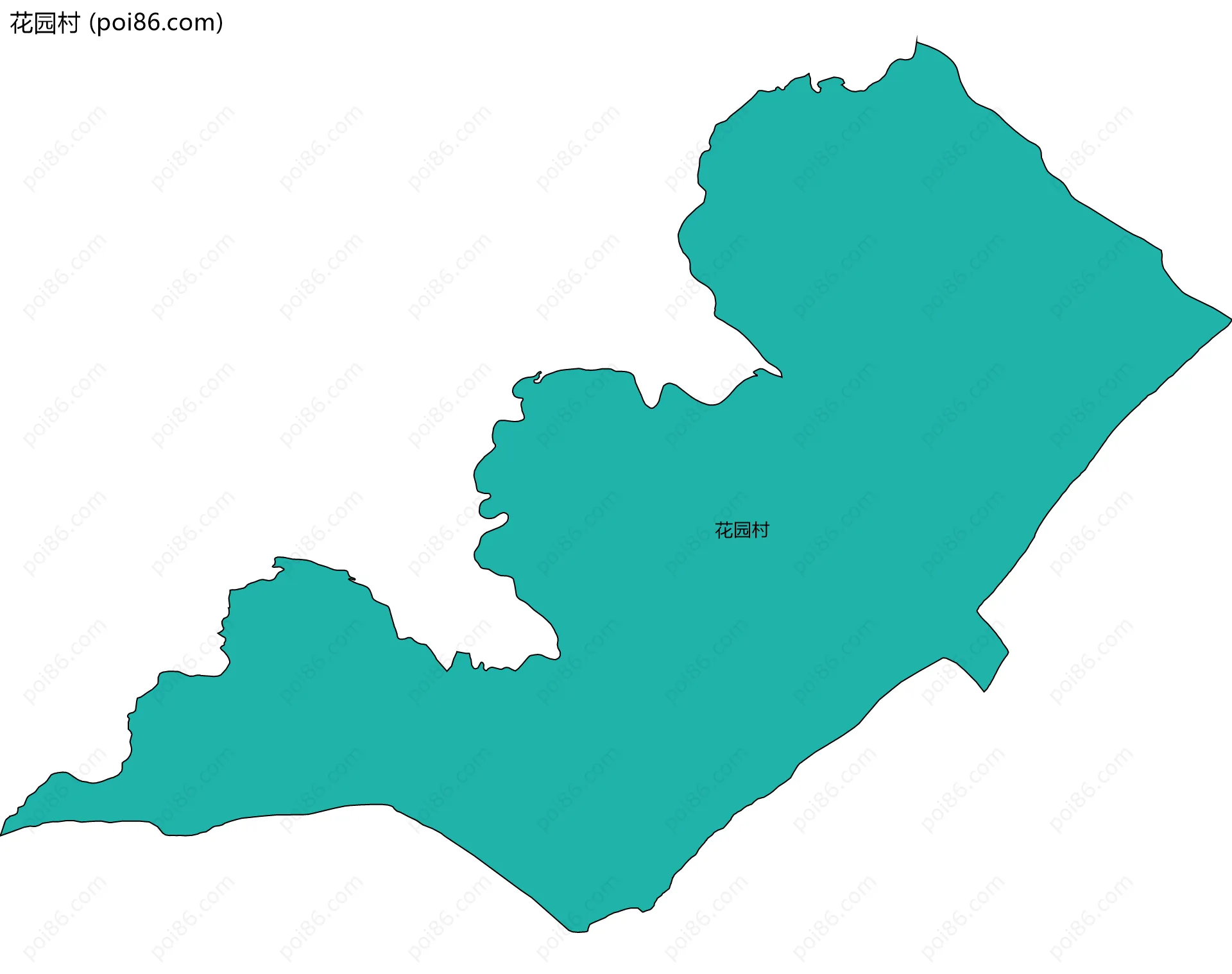 花园村边界地图