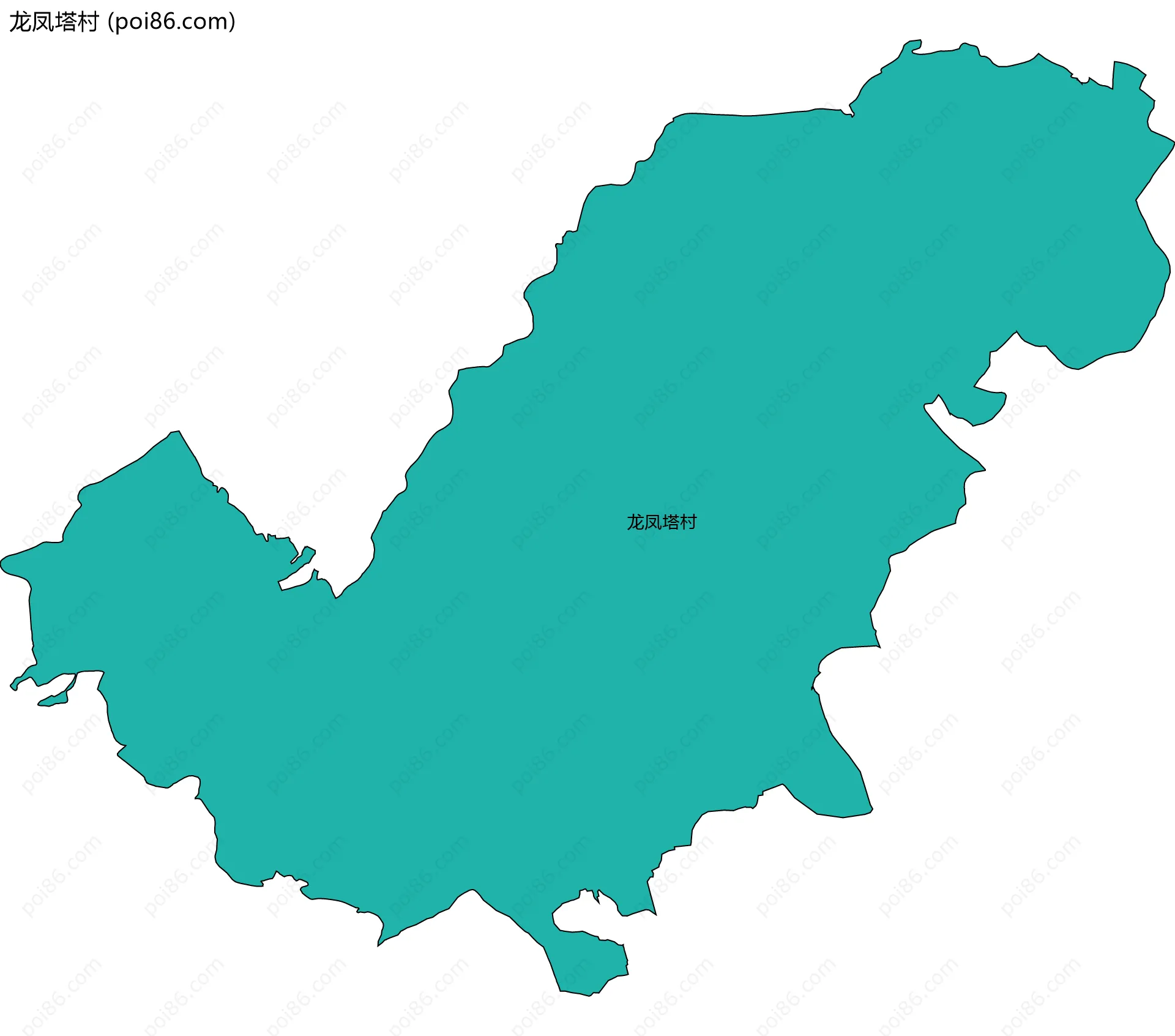 龙凤塔村边界地图