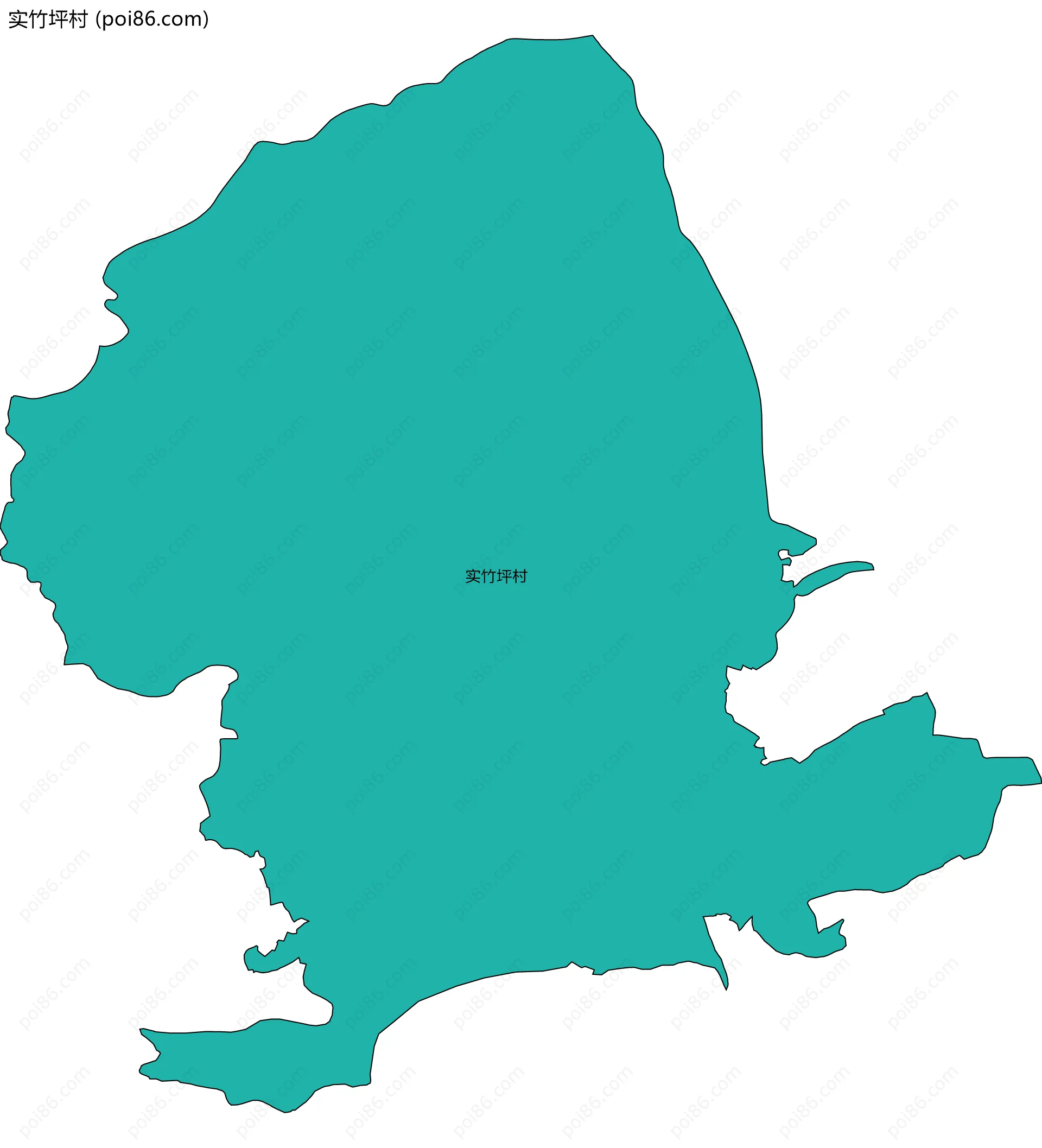 实竹坪村边界地图