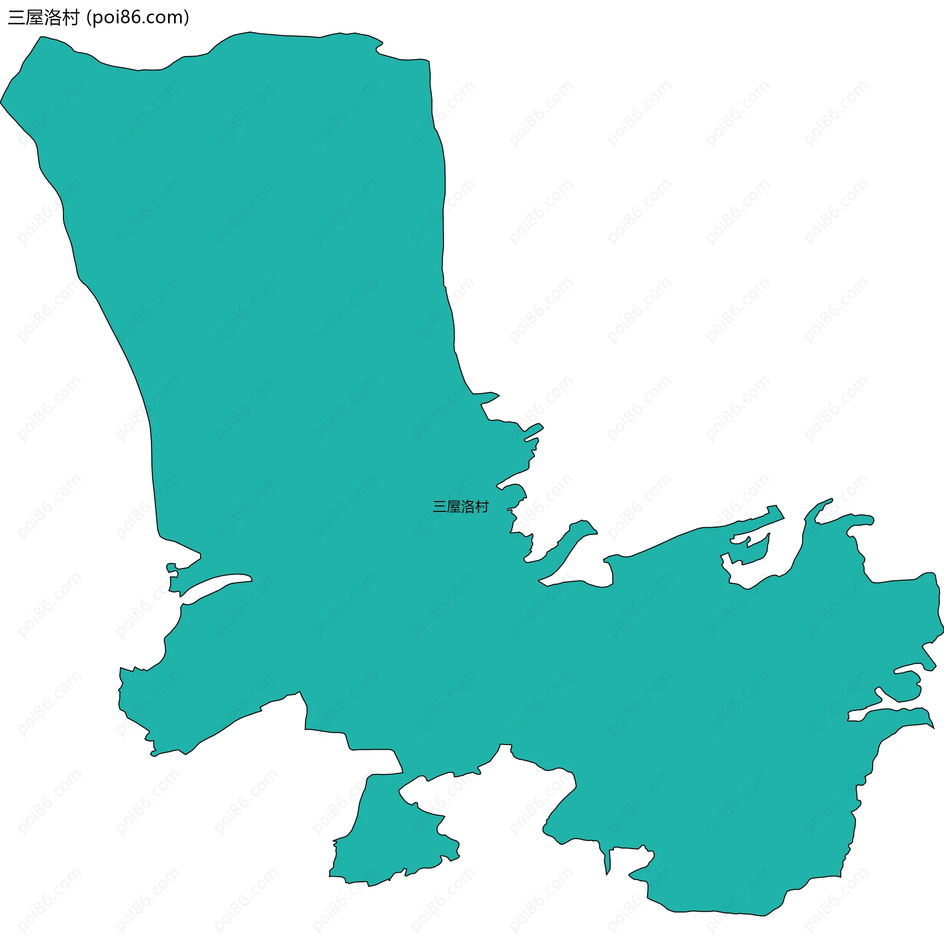 三屋洛村边界地图