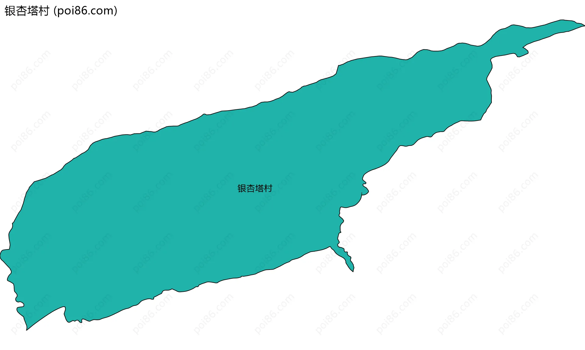 银杏塔村边界地图