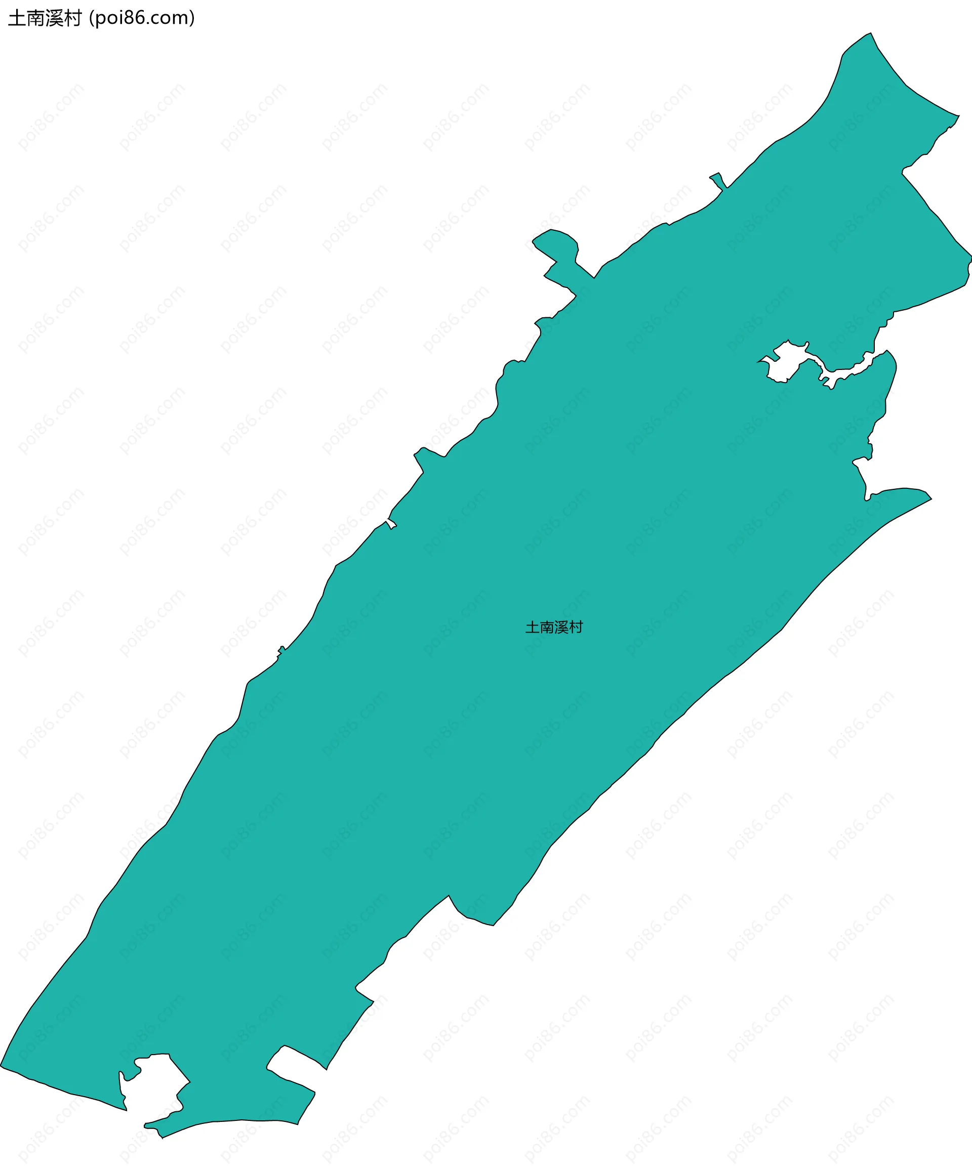 土南溪村边界地图
