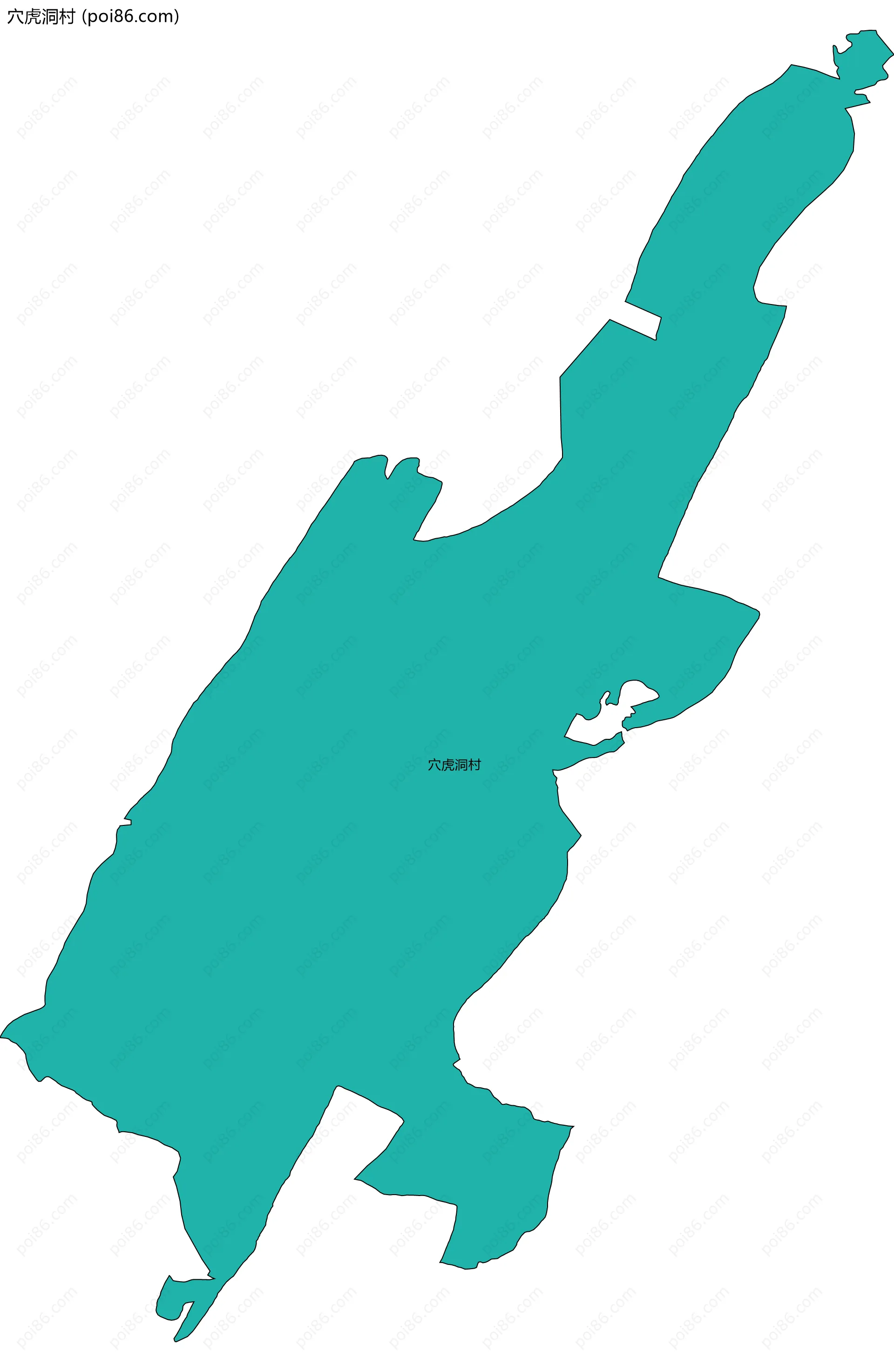 穴虎洞村边界地图