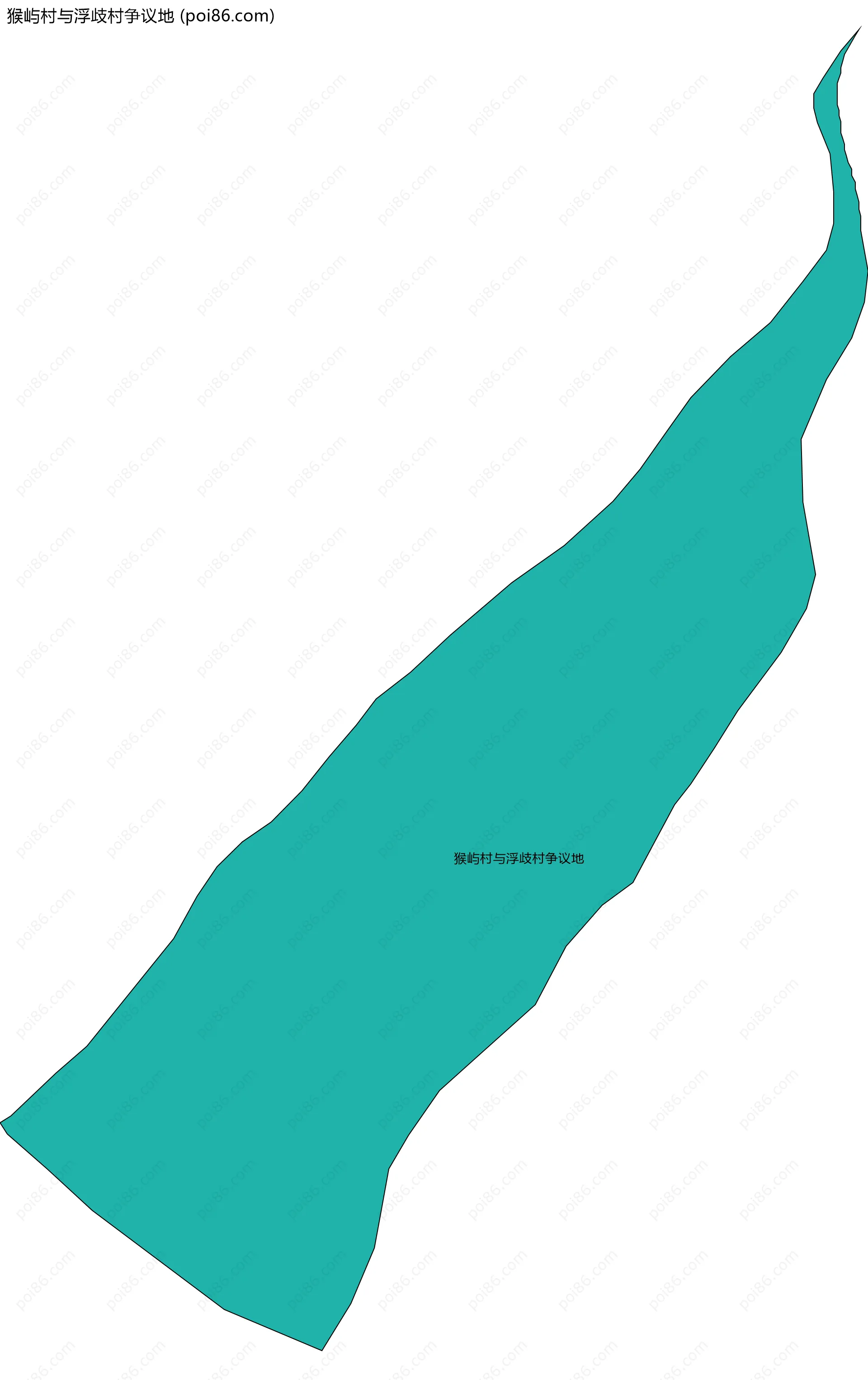 猴屿村与浮歧村争议地边界地图