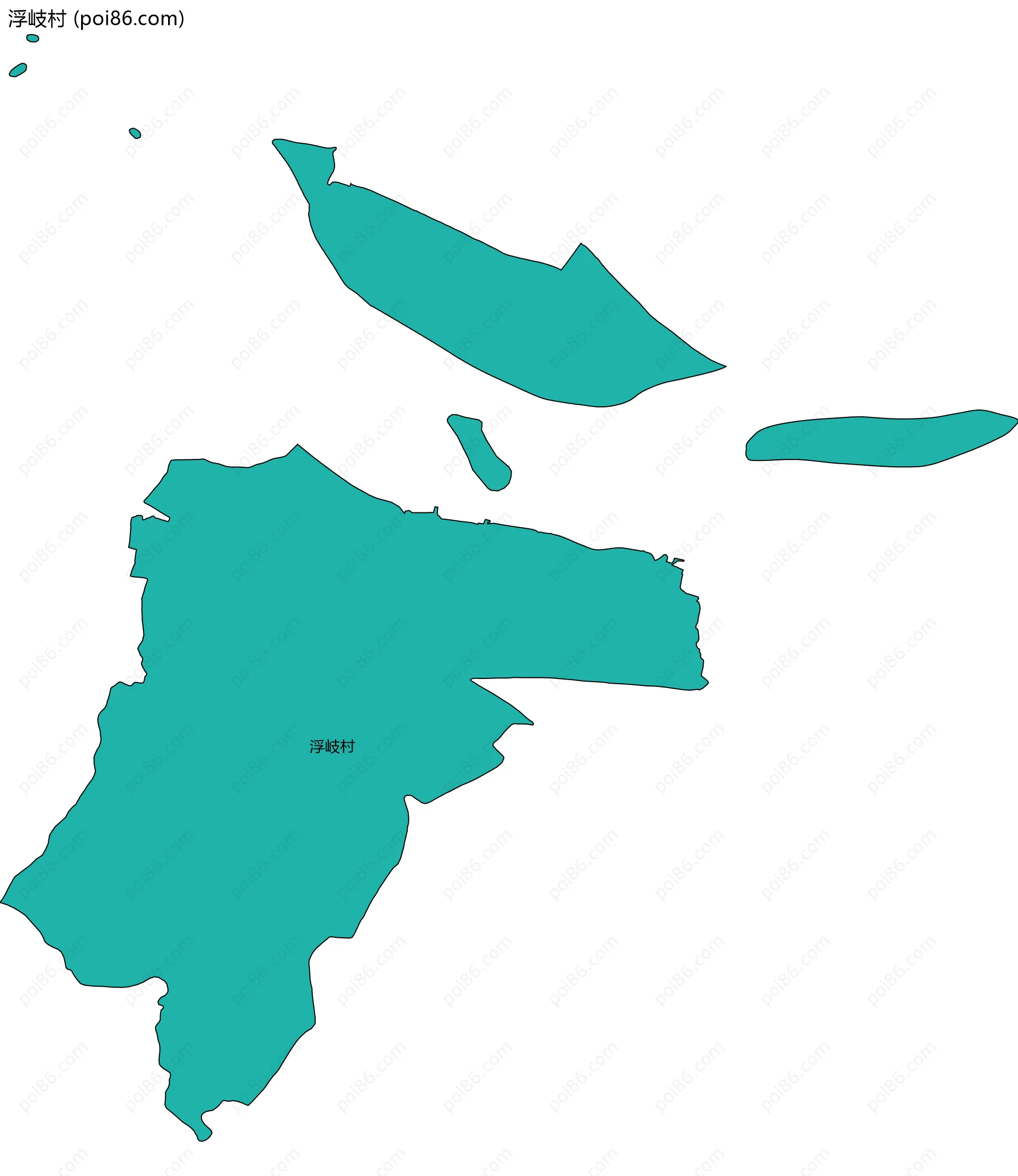 浮岐村边界地图