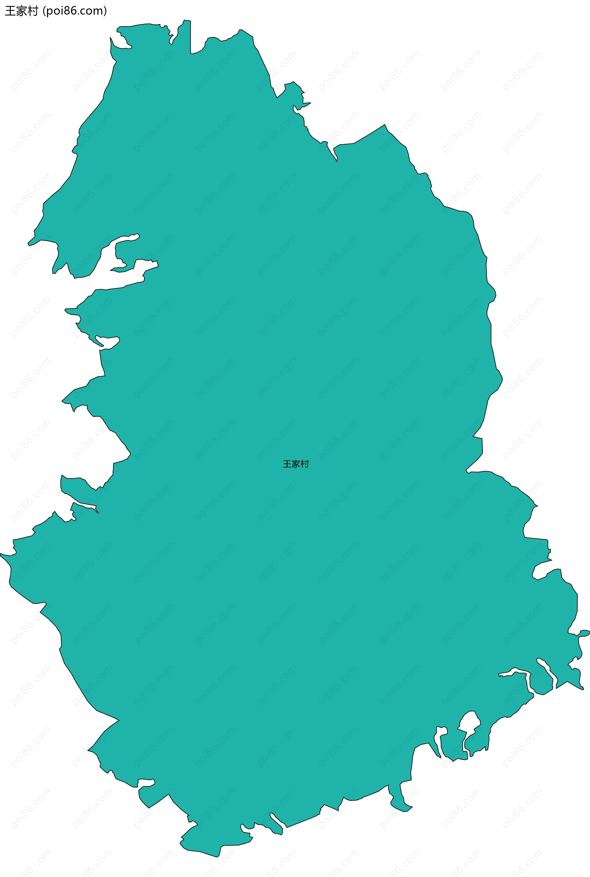 王家村边界地图