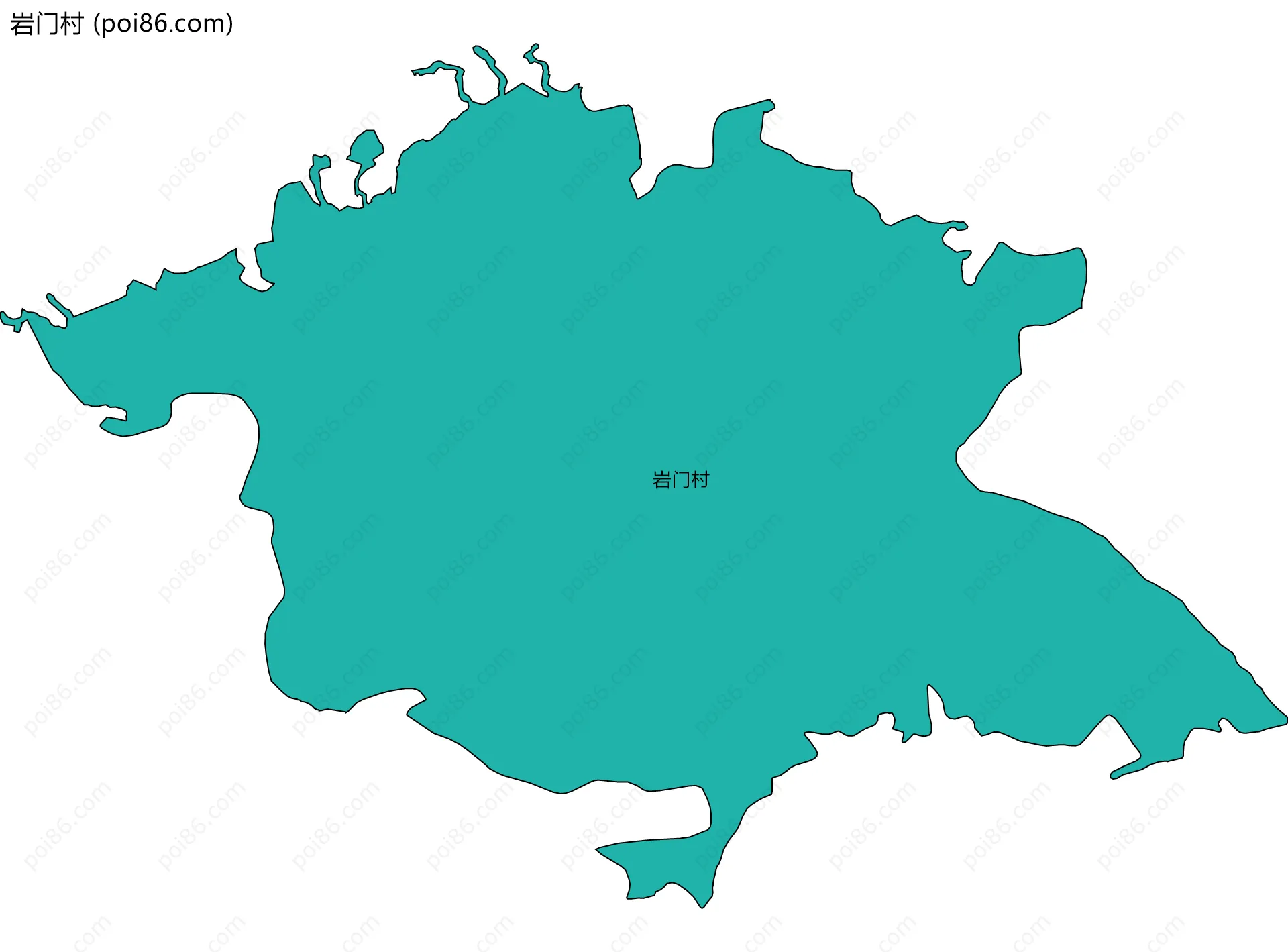 岩门村边界地图