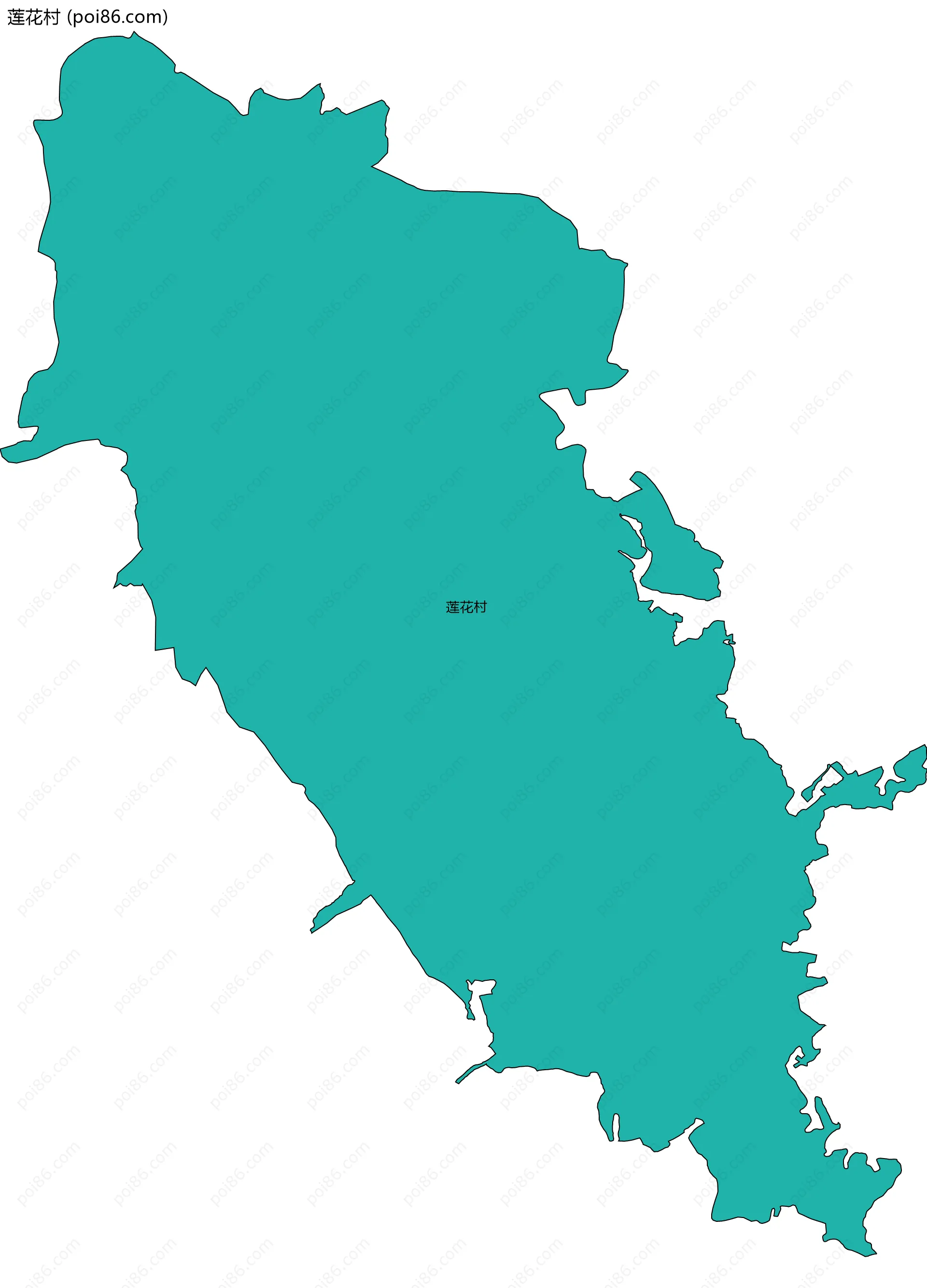 莲花村边界地图