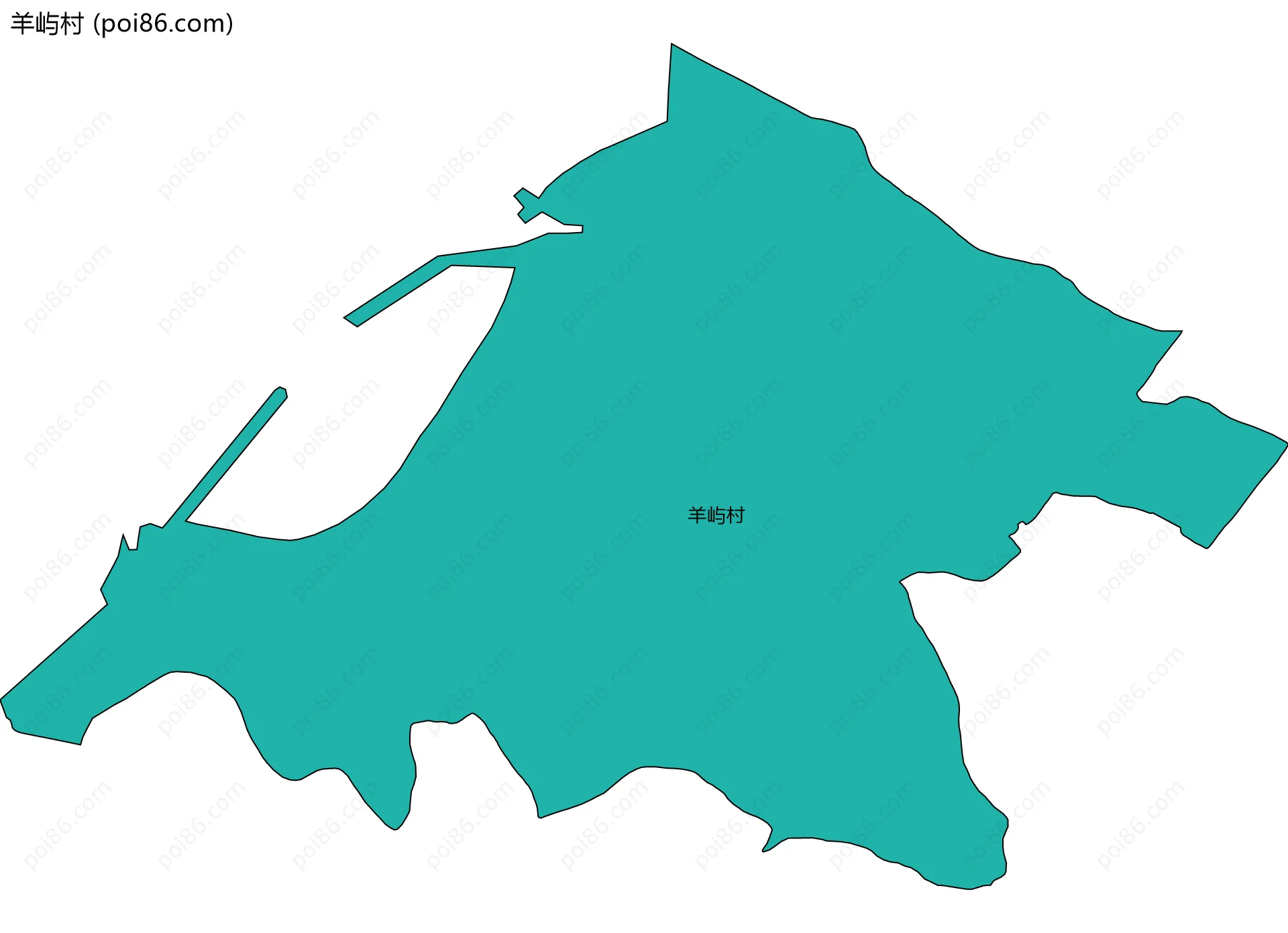 羊屿村边界地图