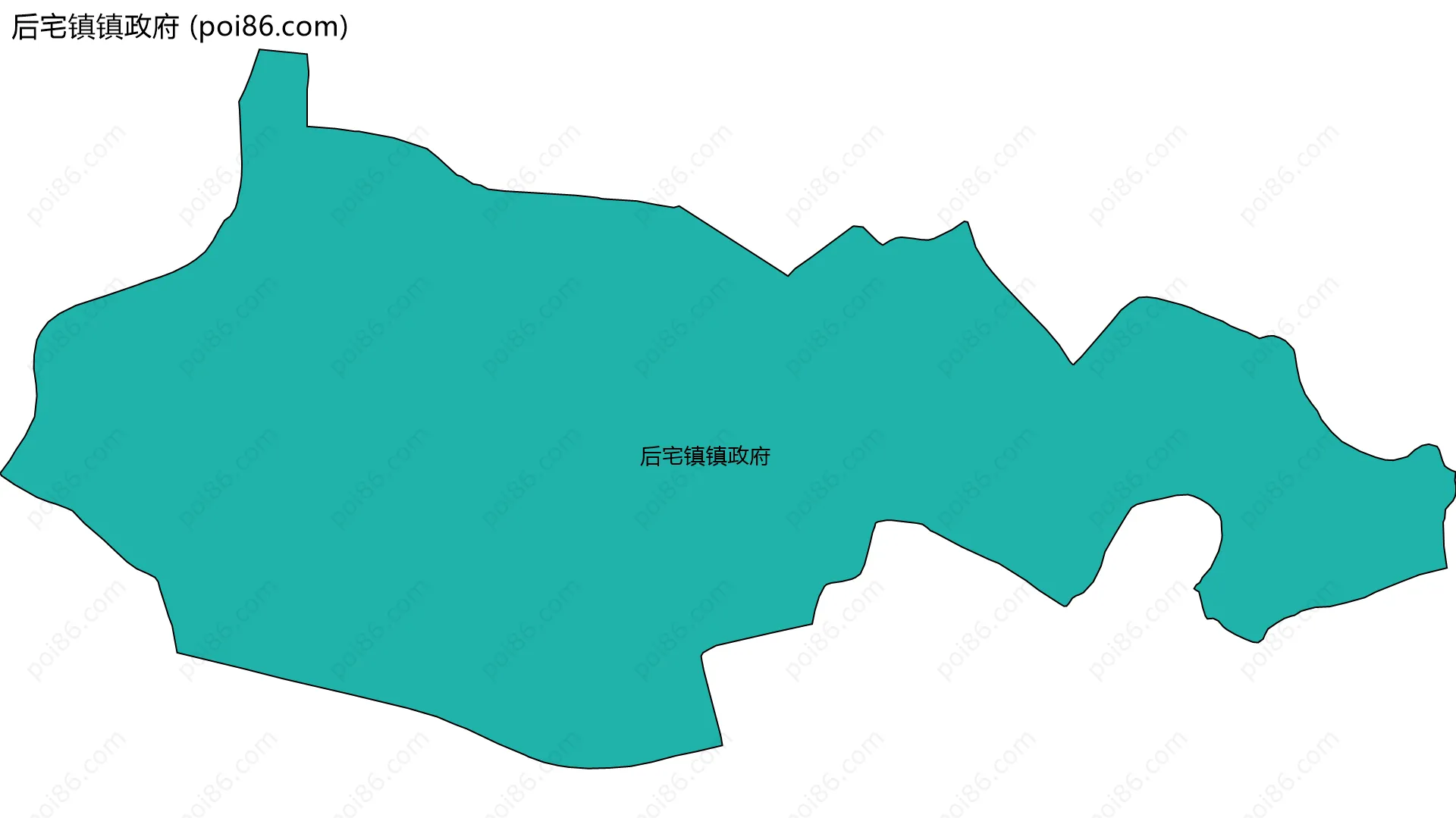 后宅镇镇政府边界地图