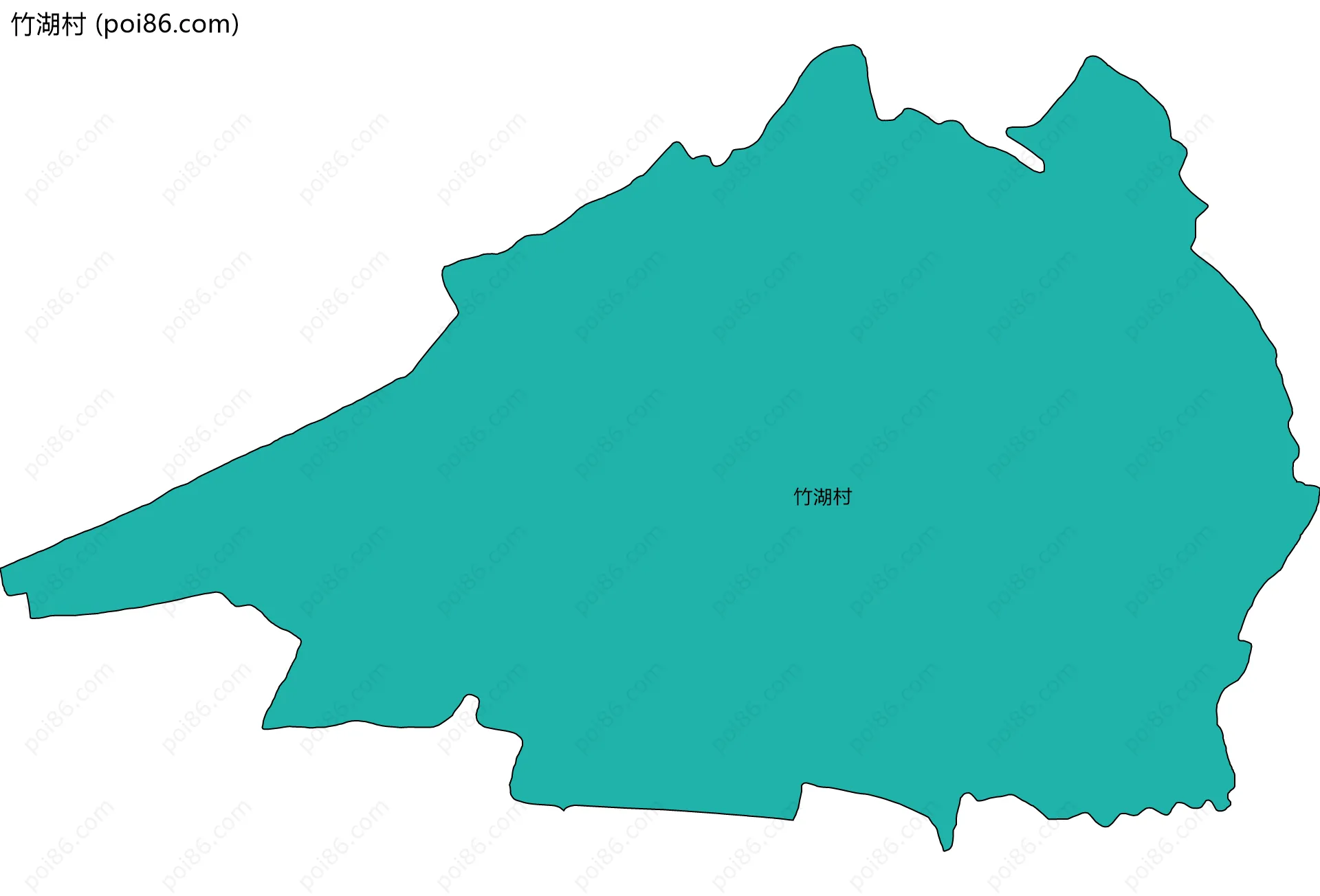 竹湖村边界地图