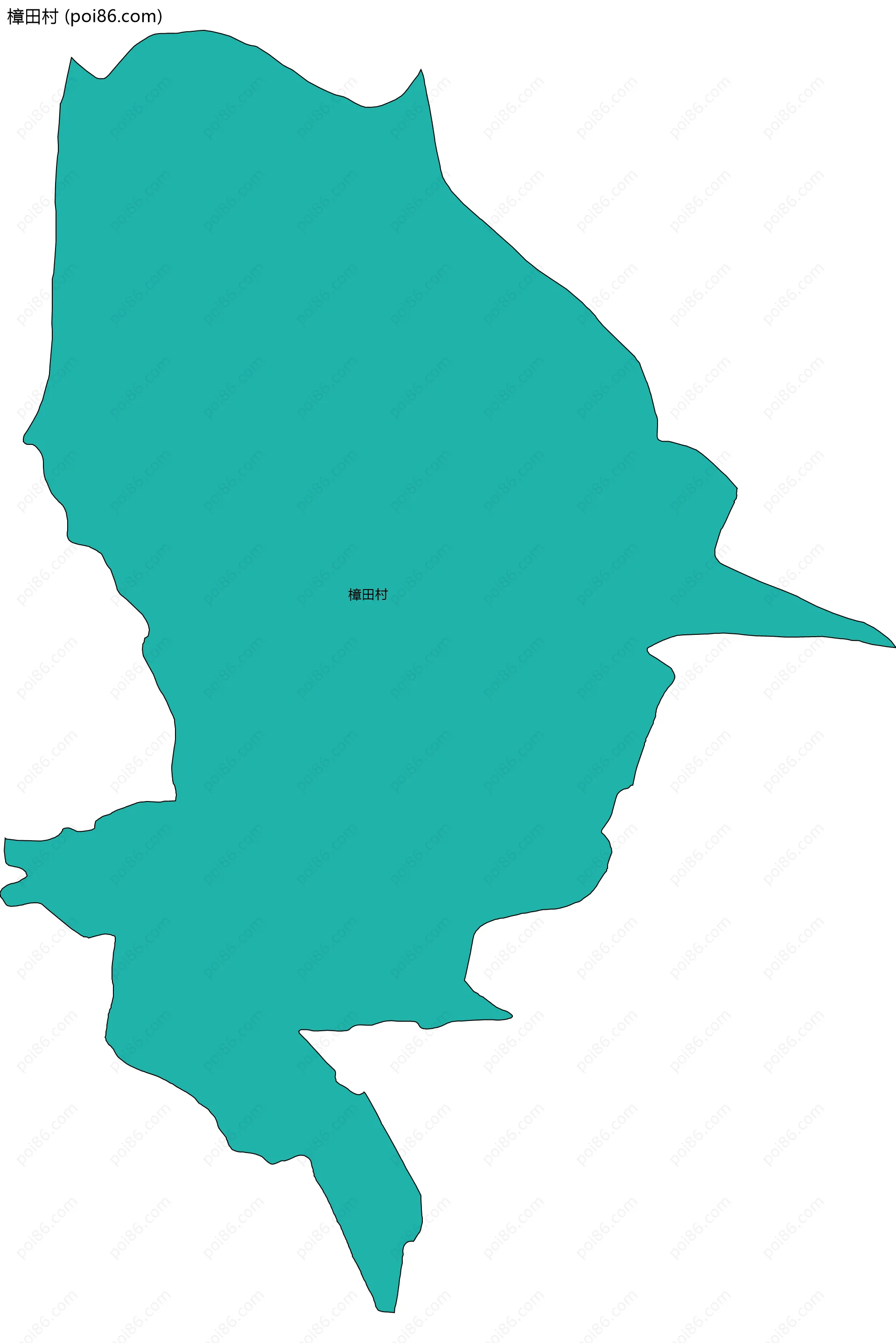 樟田村边界地图