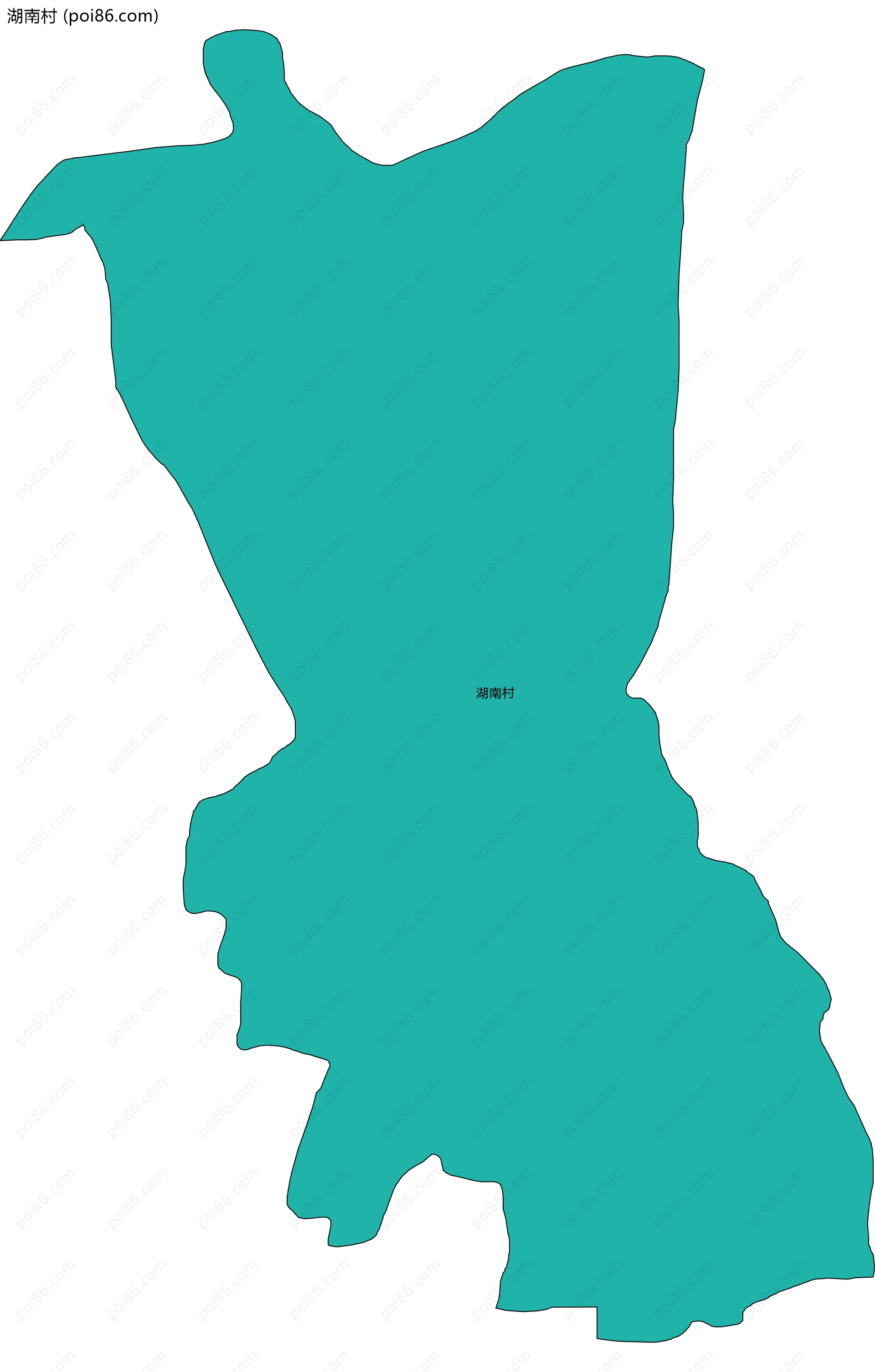 湖南村边界地图