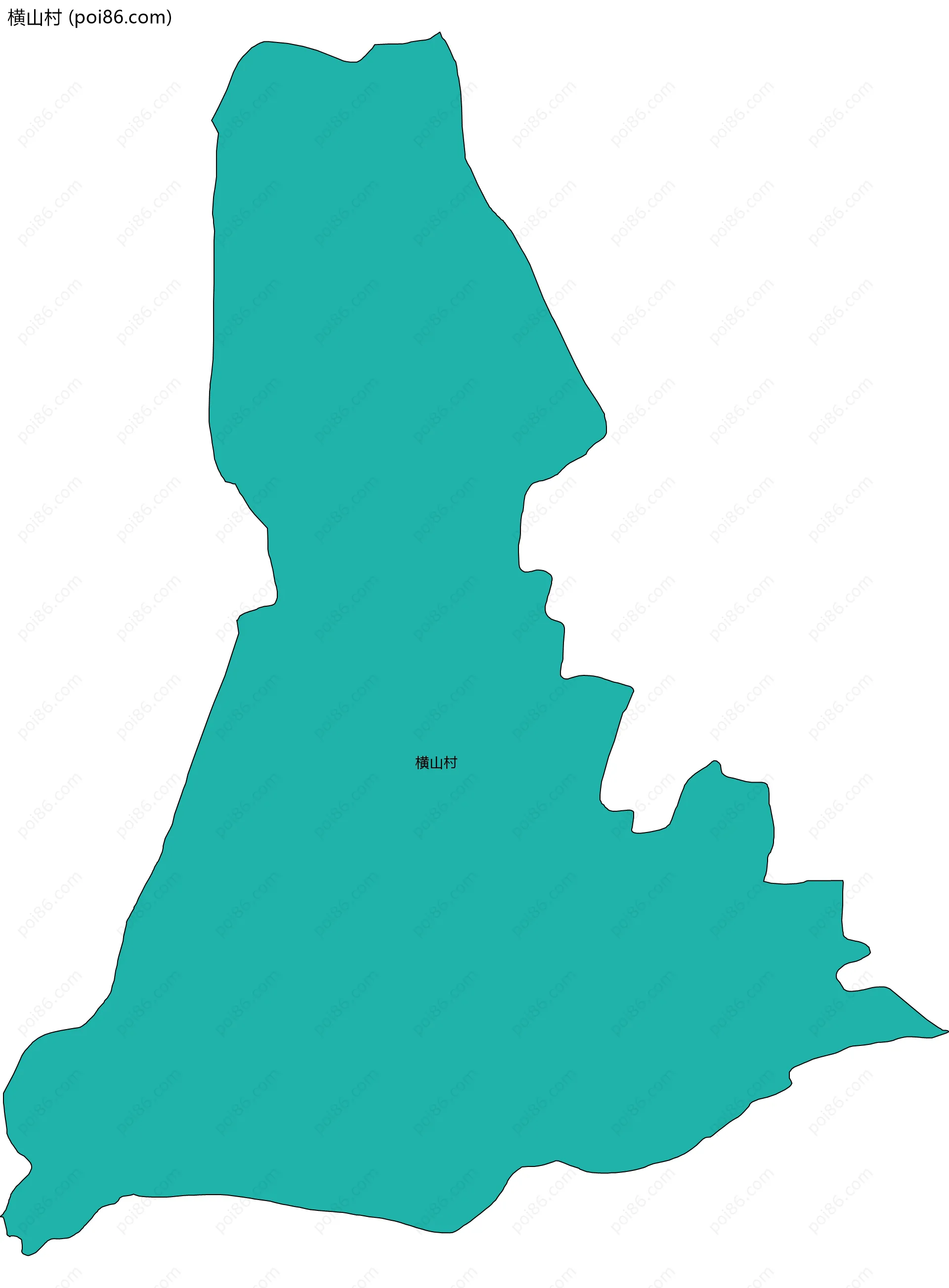 横山村边界地图