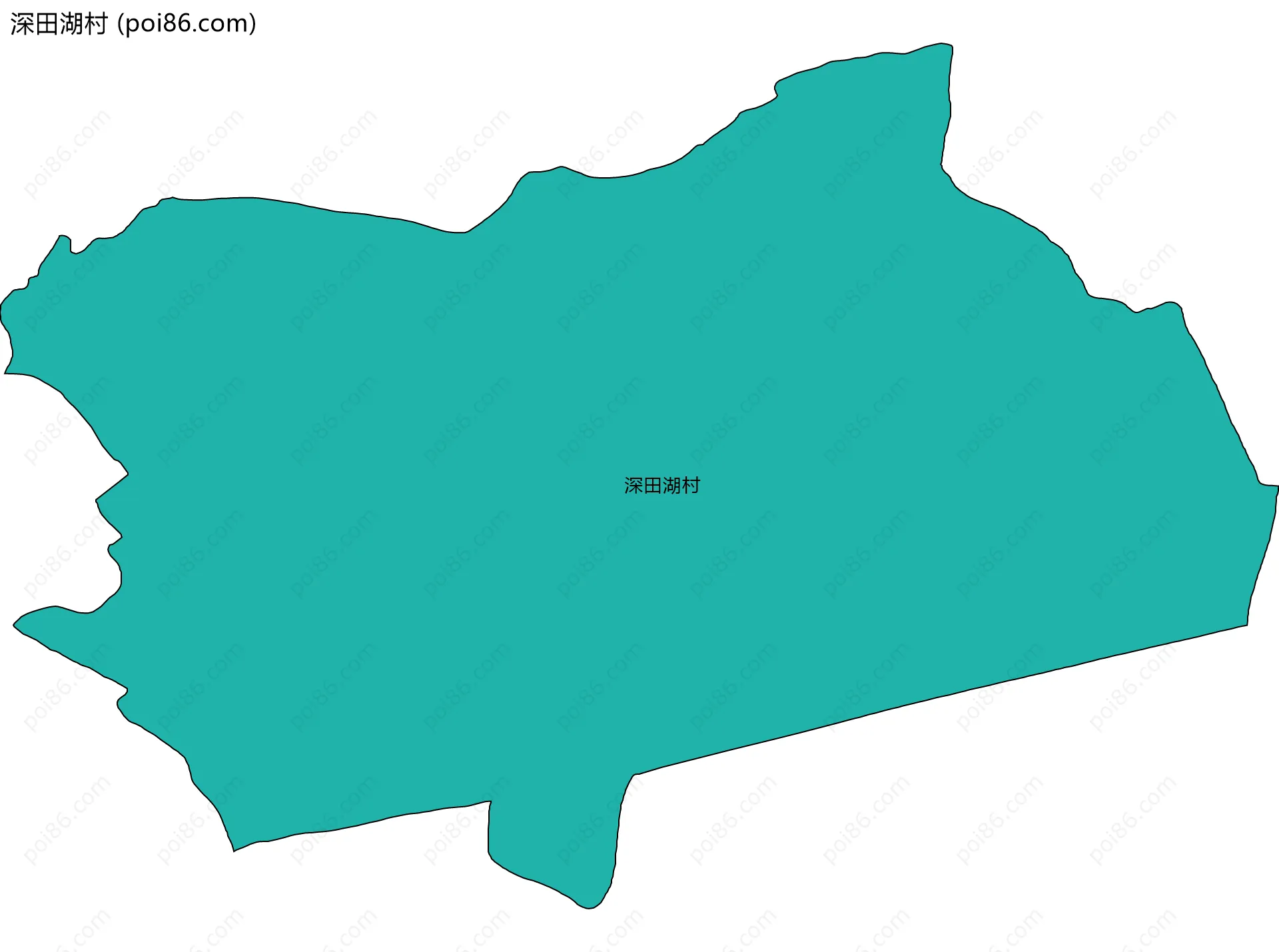 深田湖村边界地图