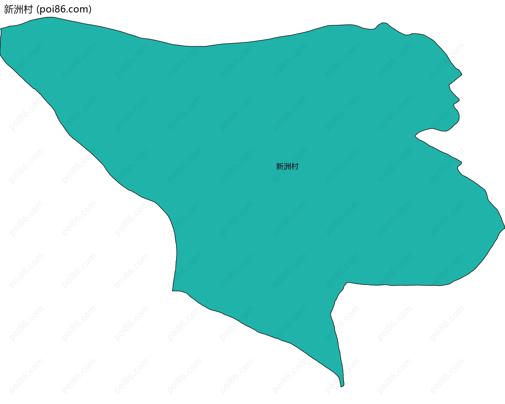 新洲村边界地图