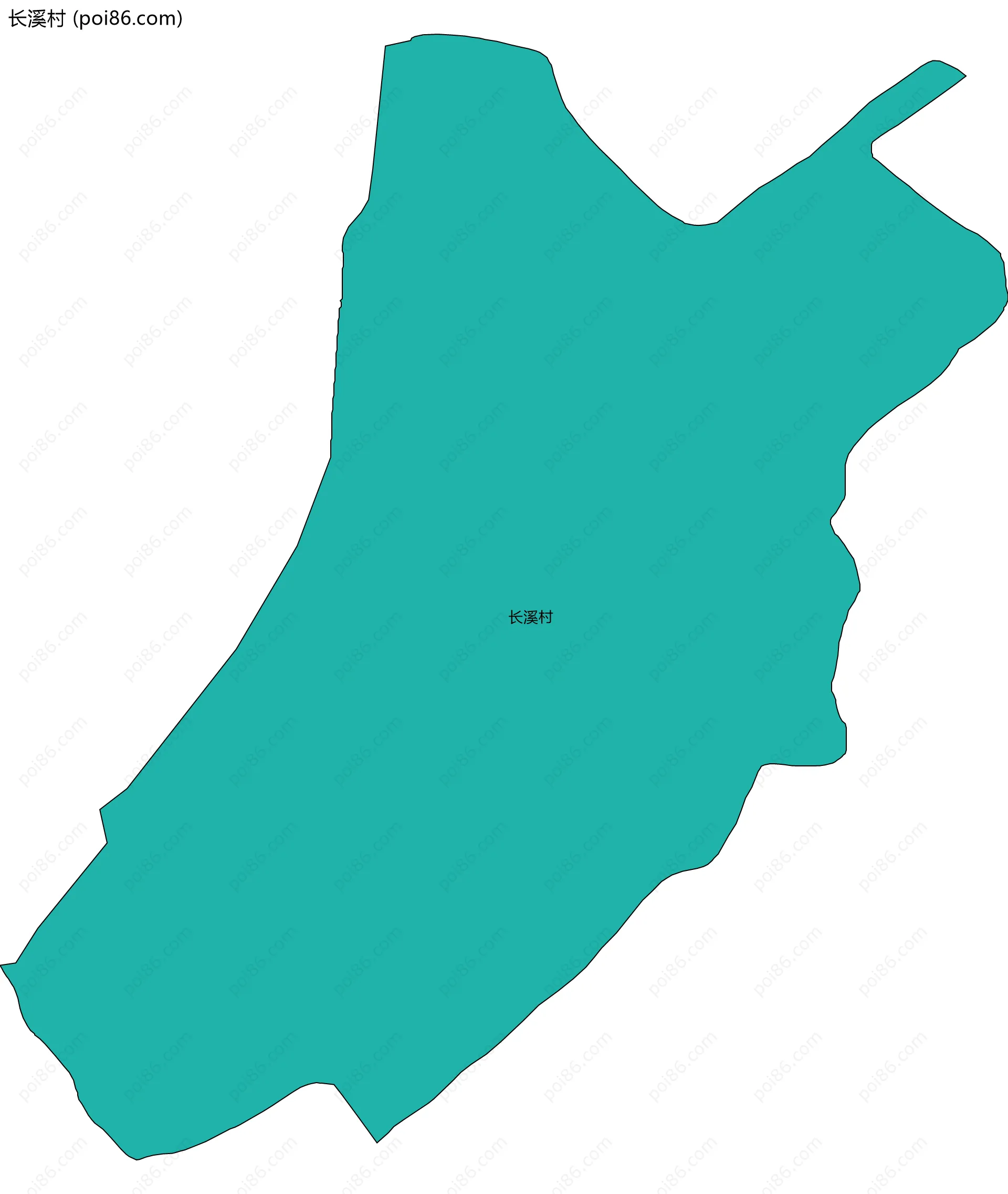 长溪村边界地图