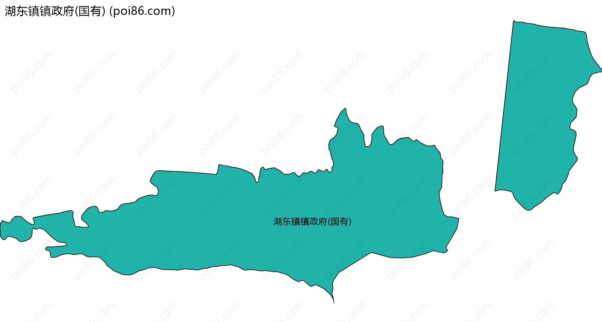 湖东镇镇政府(国有)边界地图