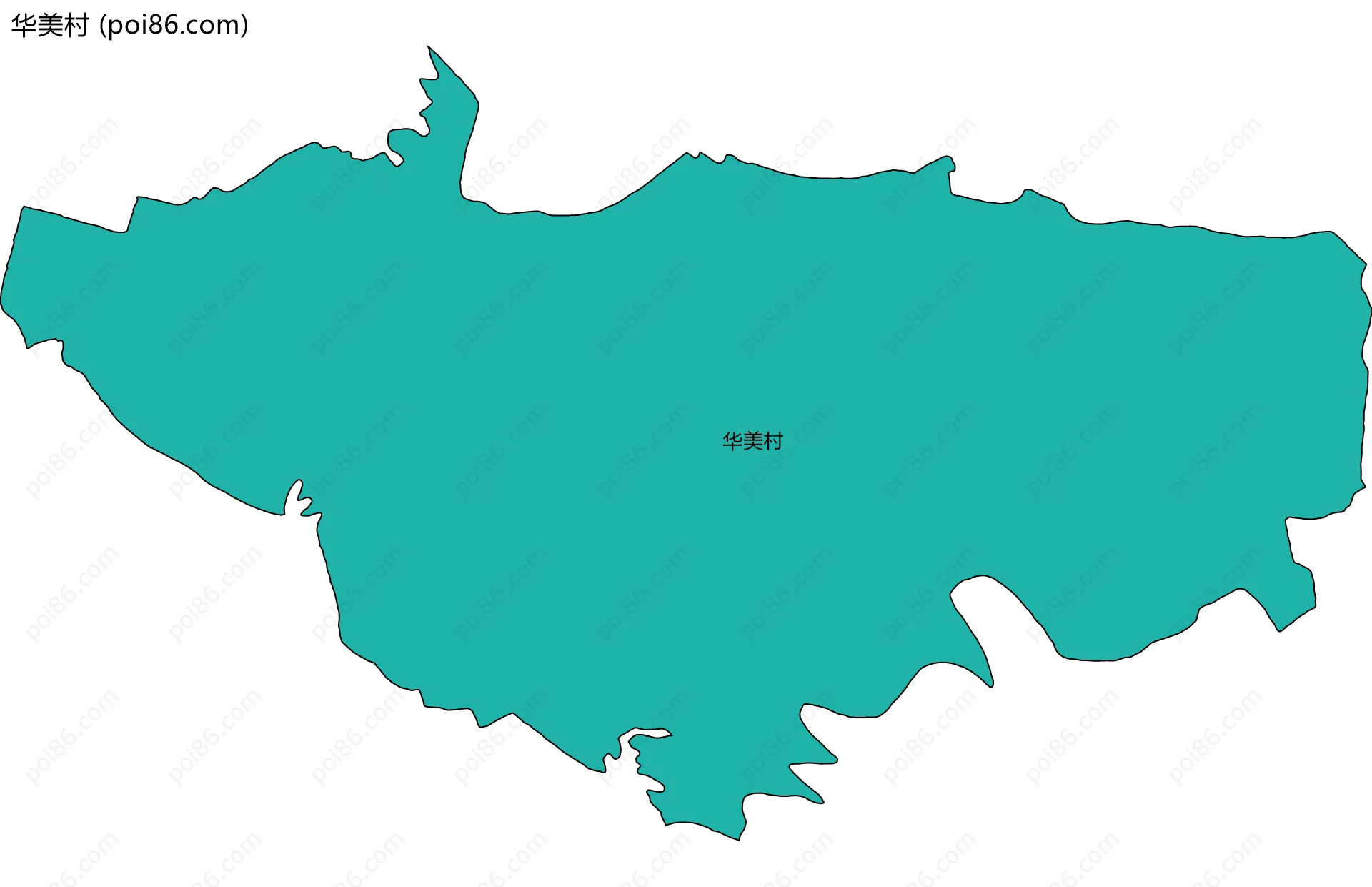 华美村边界地图