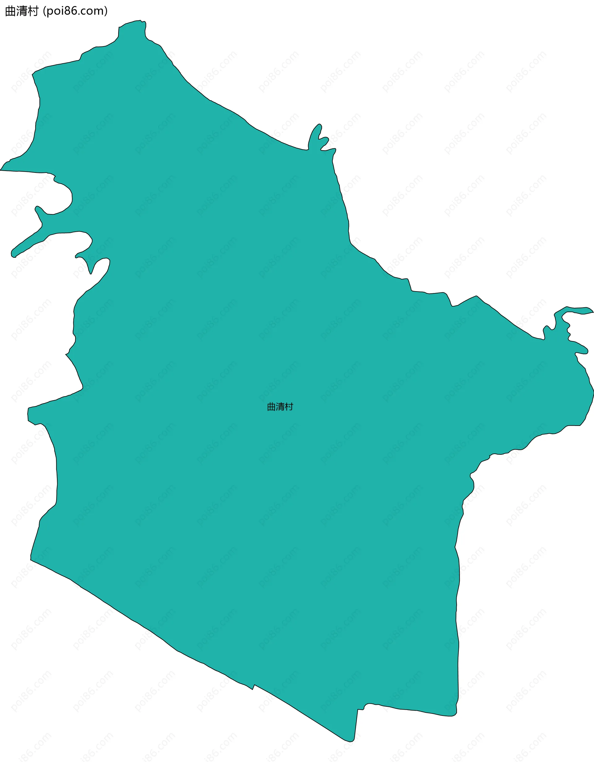 曲清村边界地图