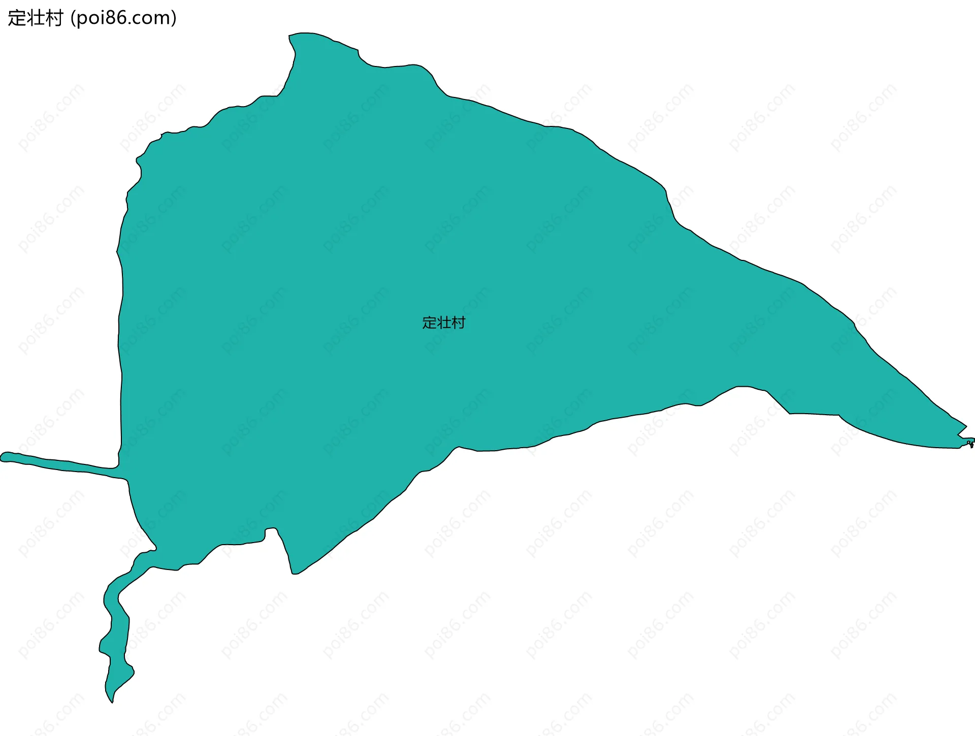 定壮村边界地图