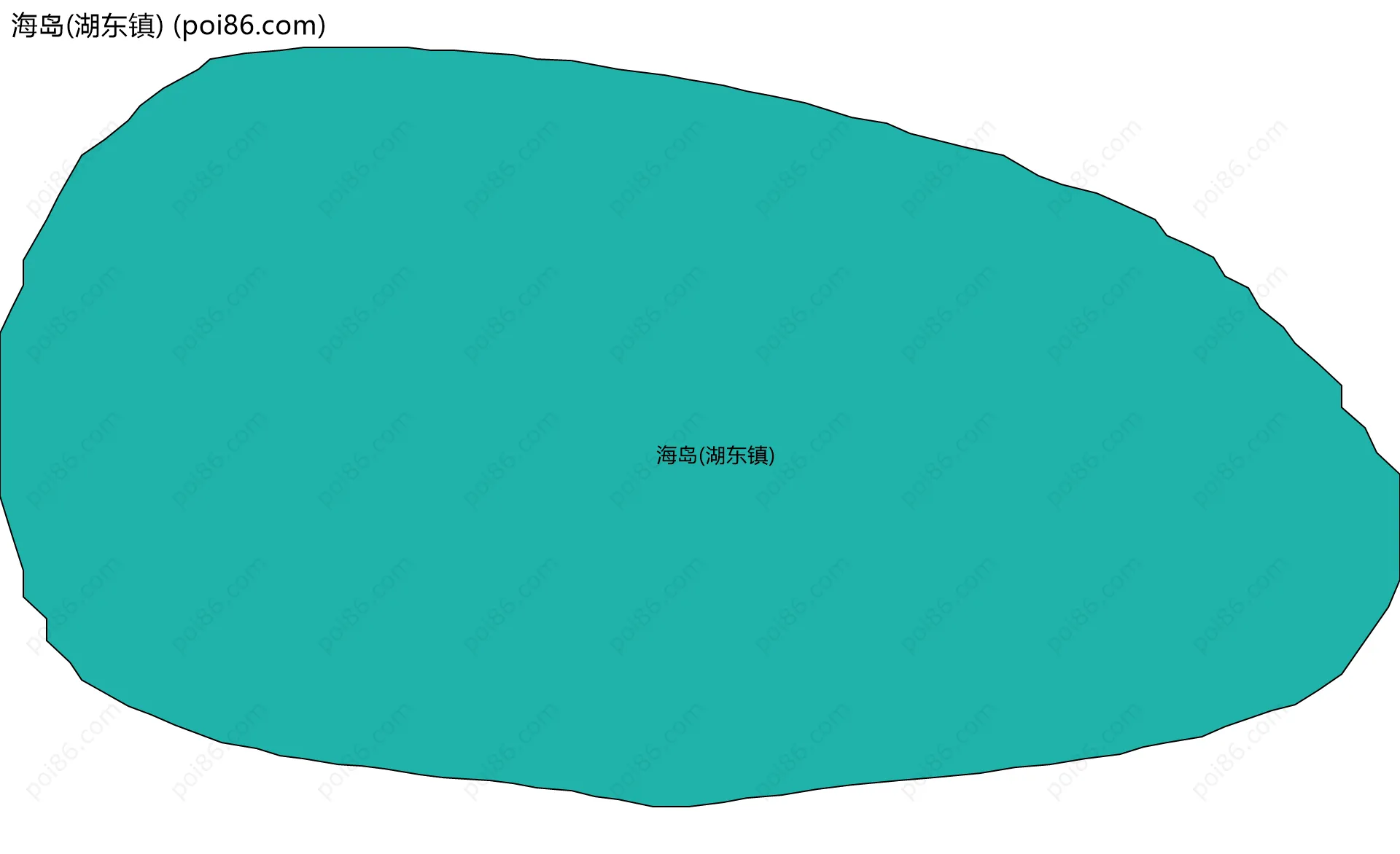 海岛(湖东镇)边界地图