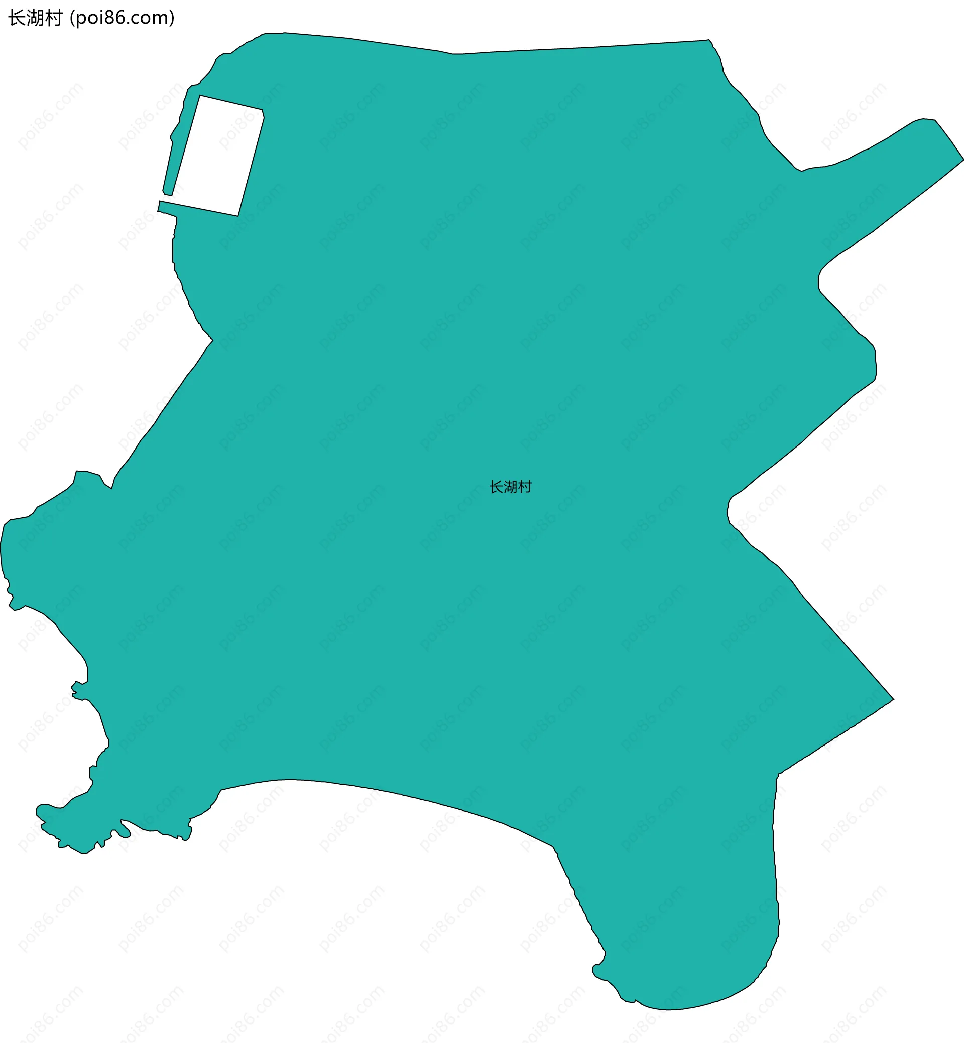 长湖村边界地图