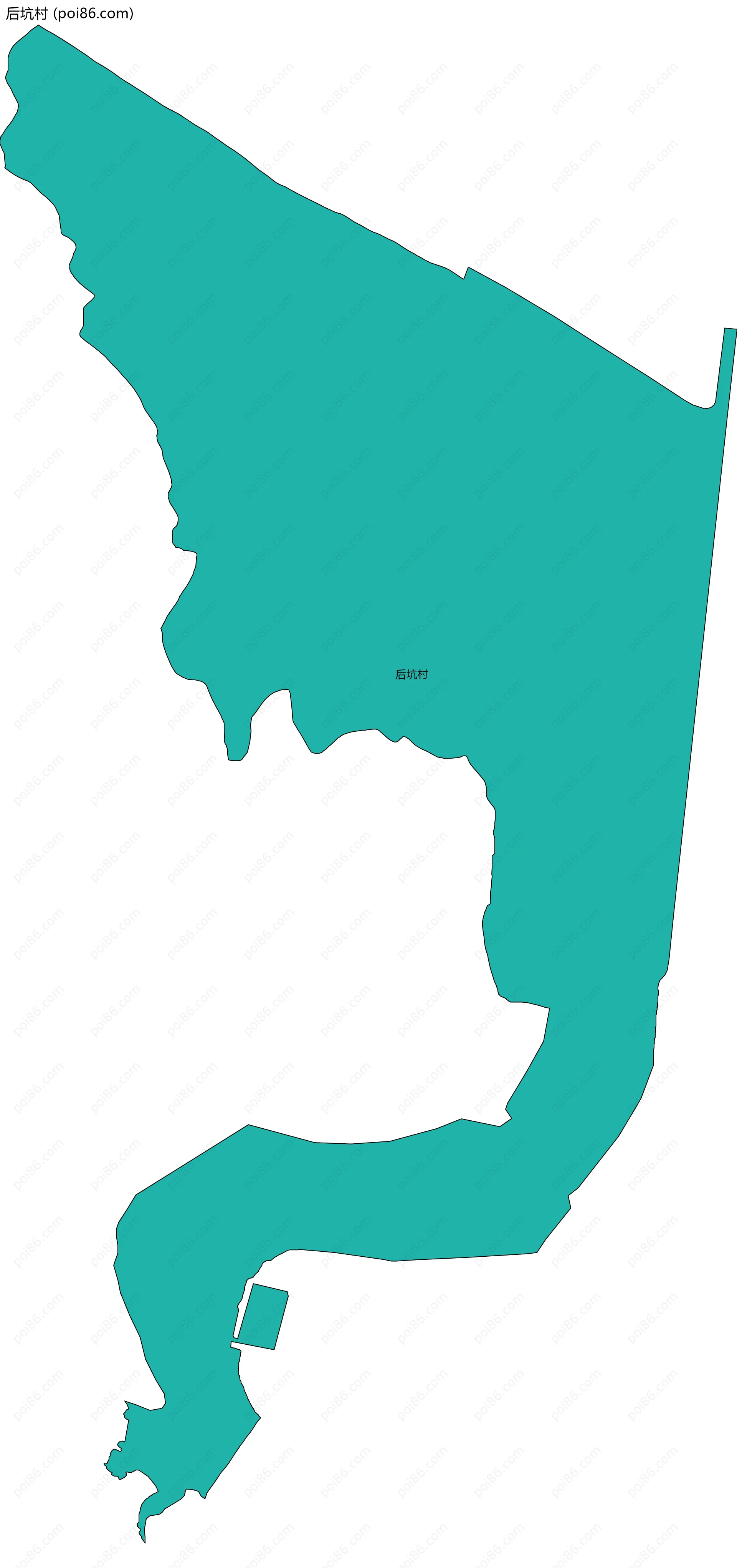 后坑村边界地图