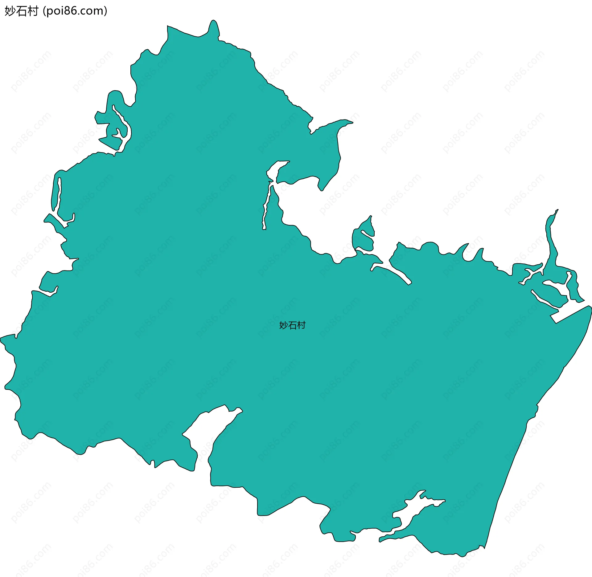 妙石村边界地图