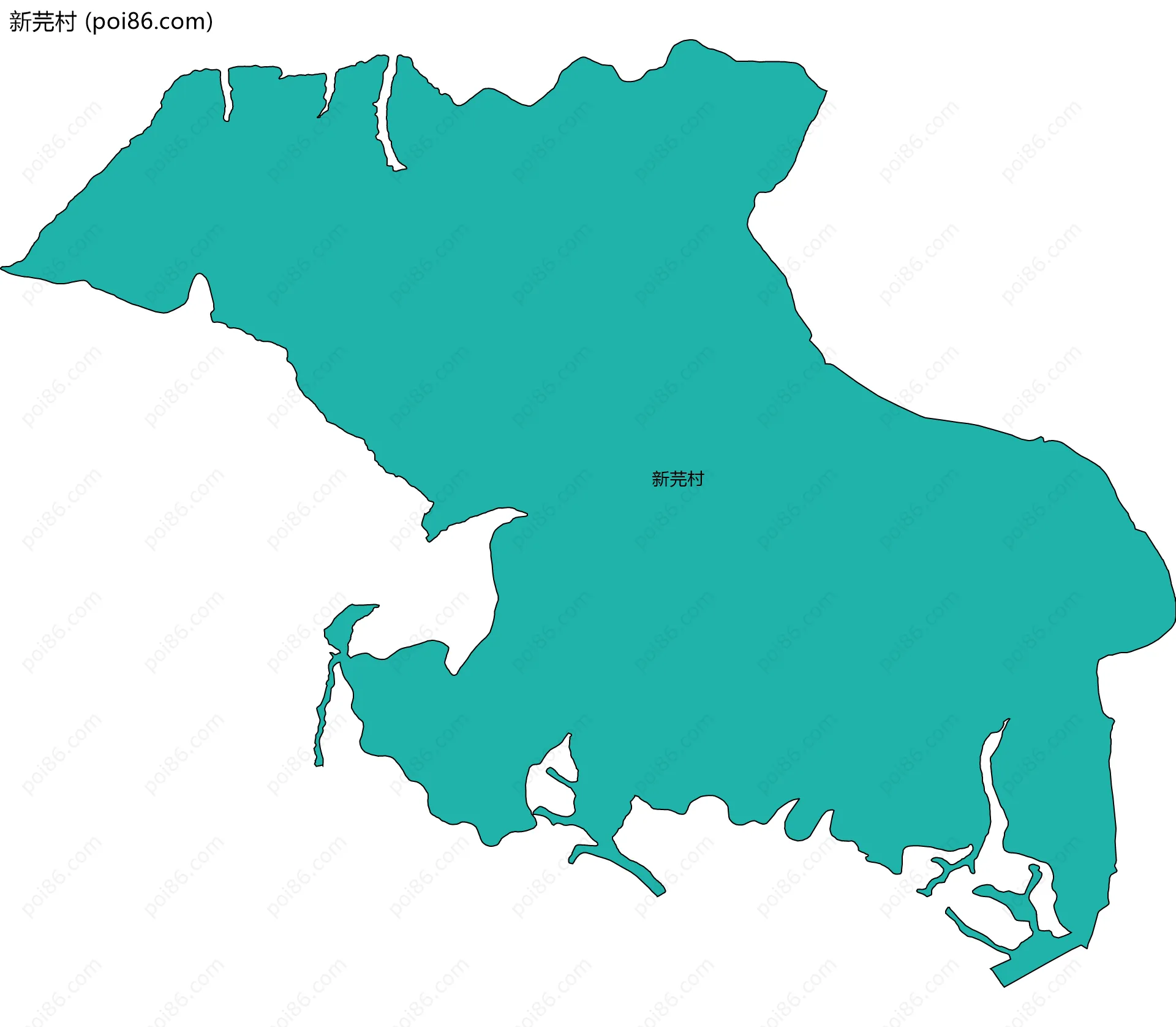 新芫村边界地图