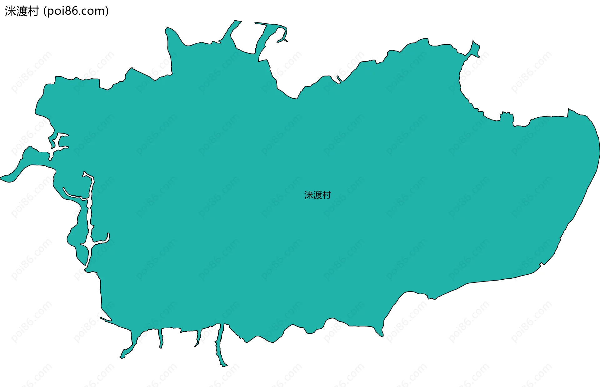 洣渡村边界地图