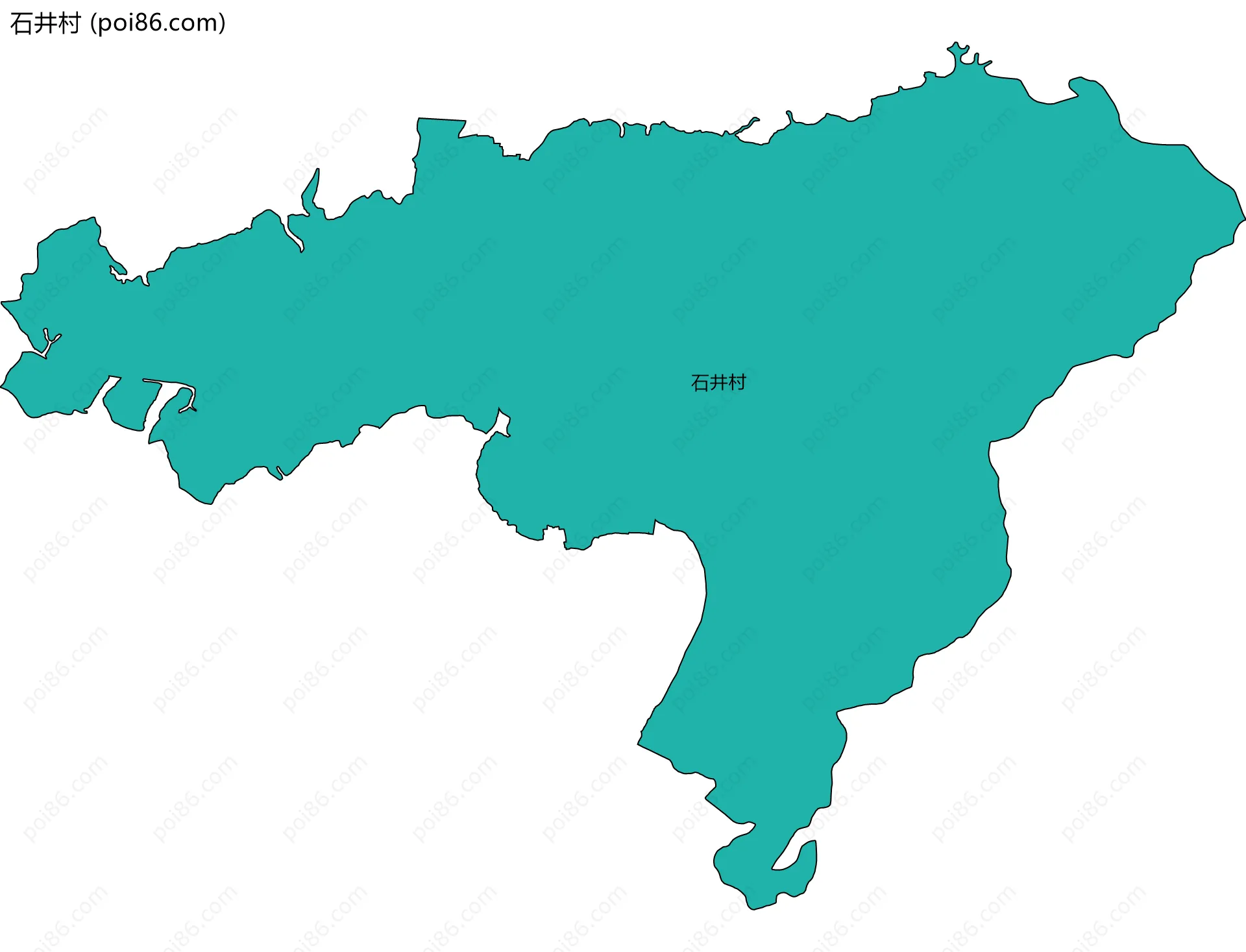 石井村边界地图