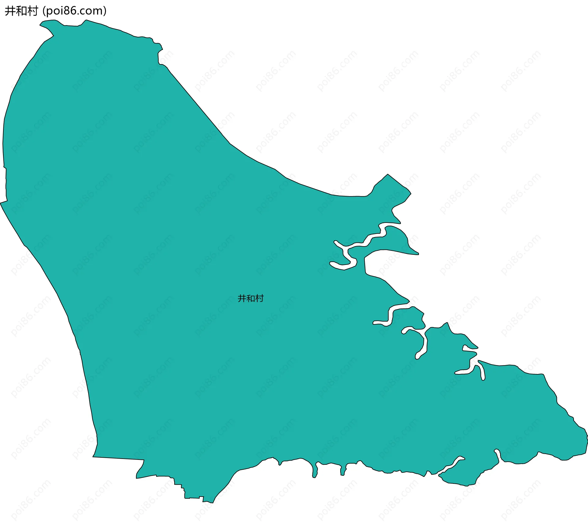 井和村边界地图