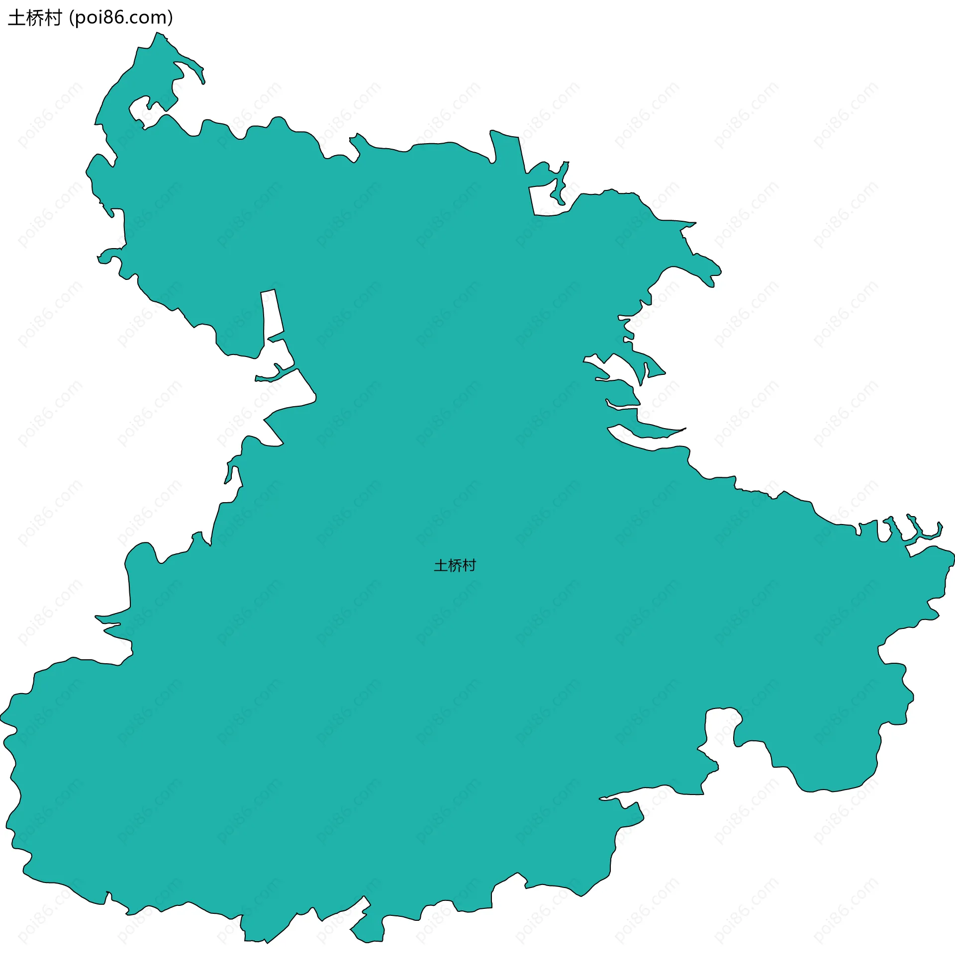 土桥村边界地图